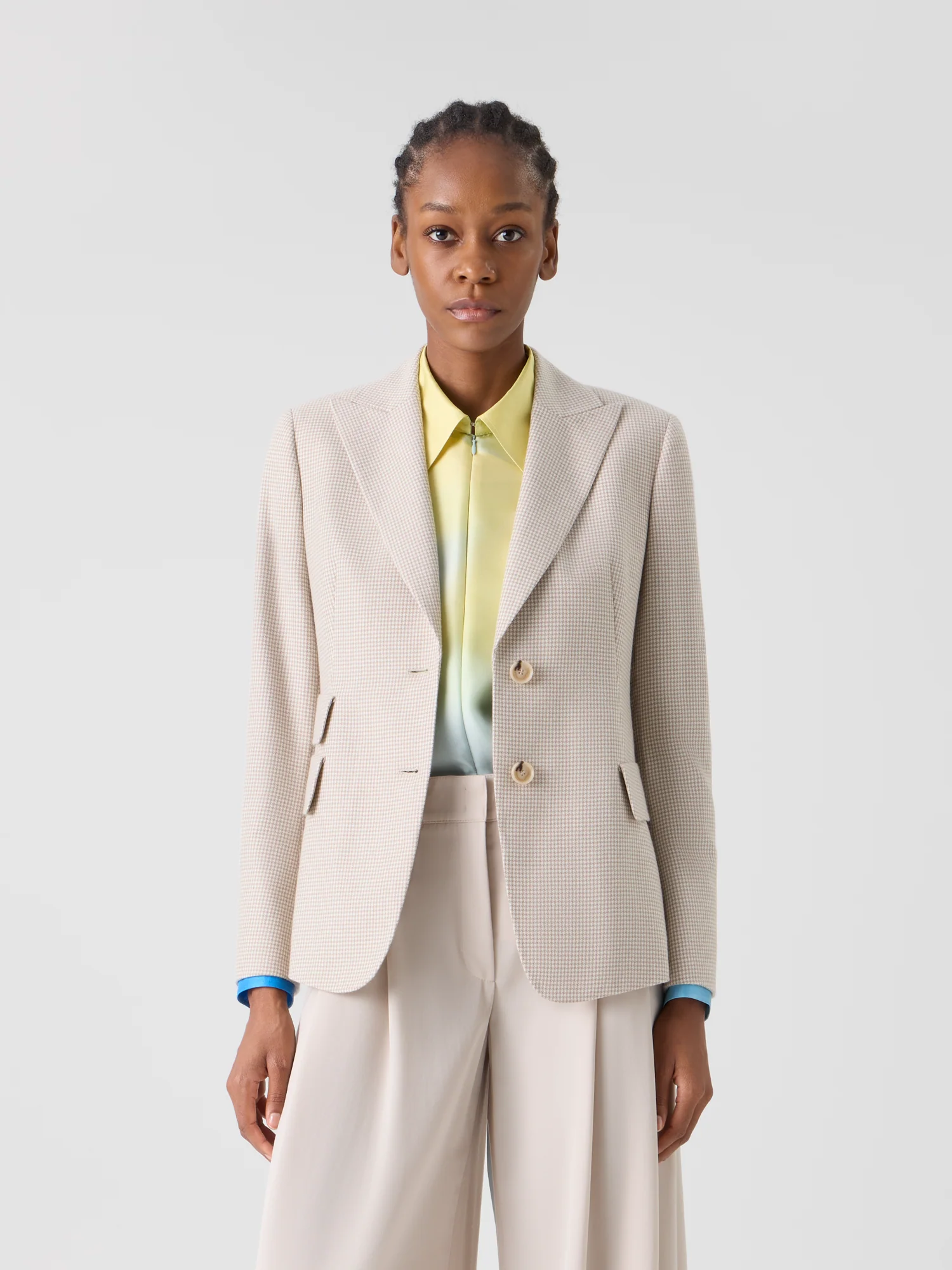 Cashmere Pepita Two-Button Jacket - Image 2