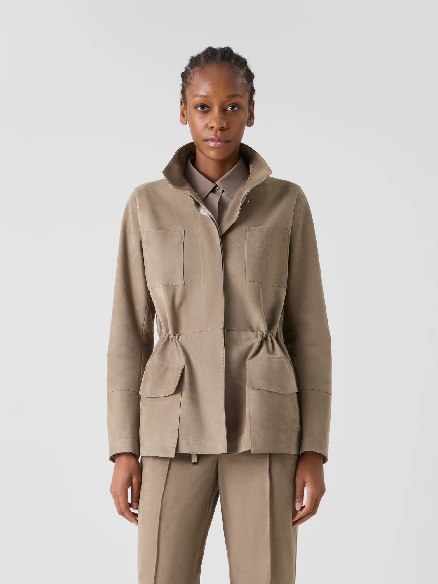Chianti Safari Jacket in Suede - Image 2