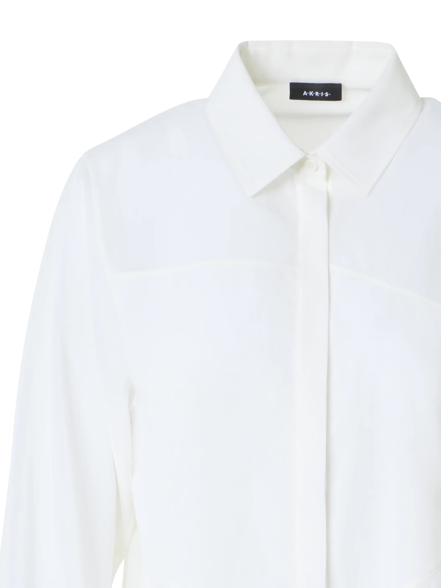 Cotton Blouse with Polygon Inset - Image 3