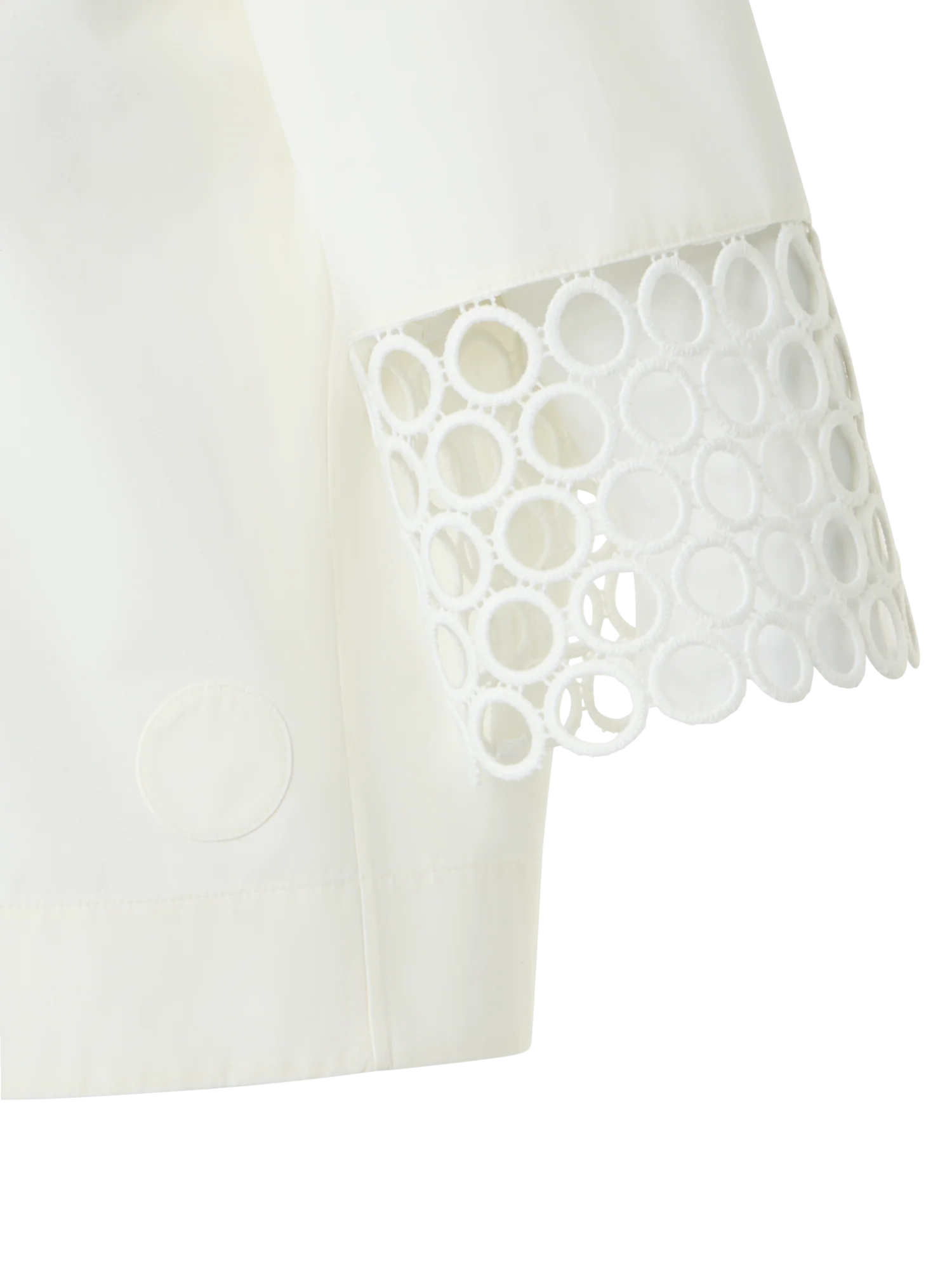 Cotton Boxy Blouse with Eyelet Guipure - Image 5