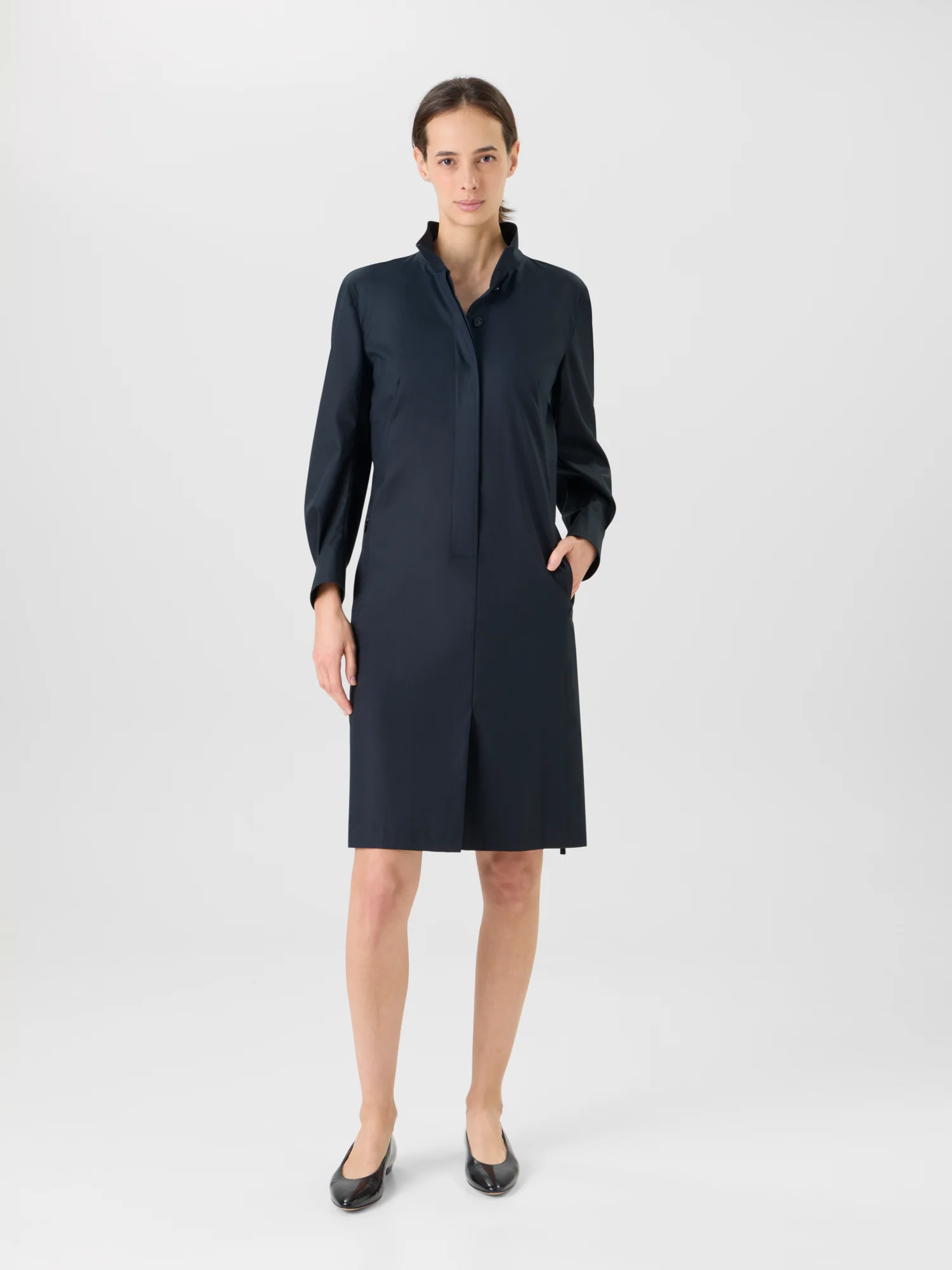 Cotton Gabardine Shirt Dress - Image 2