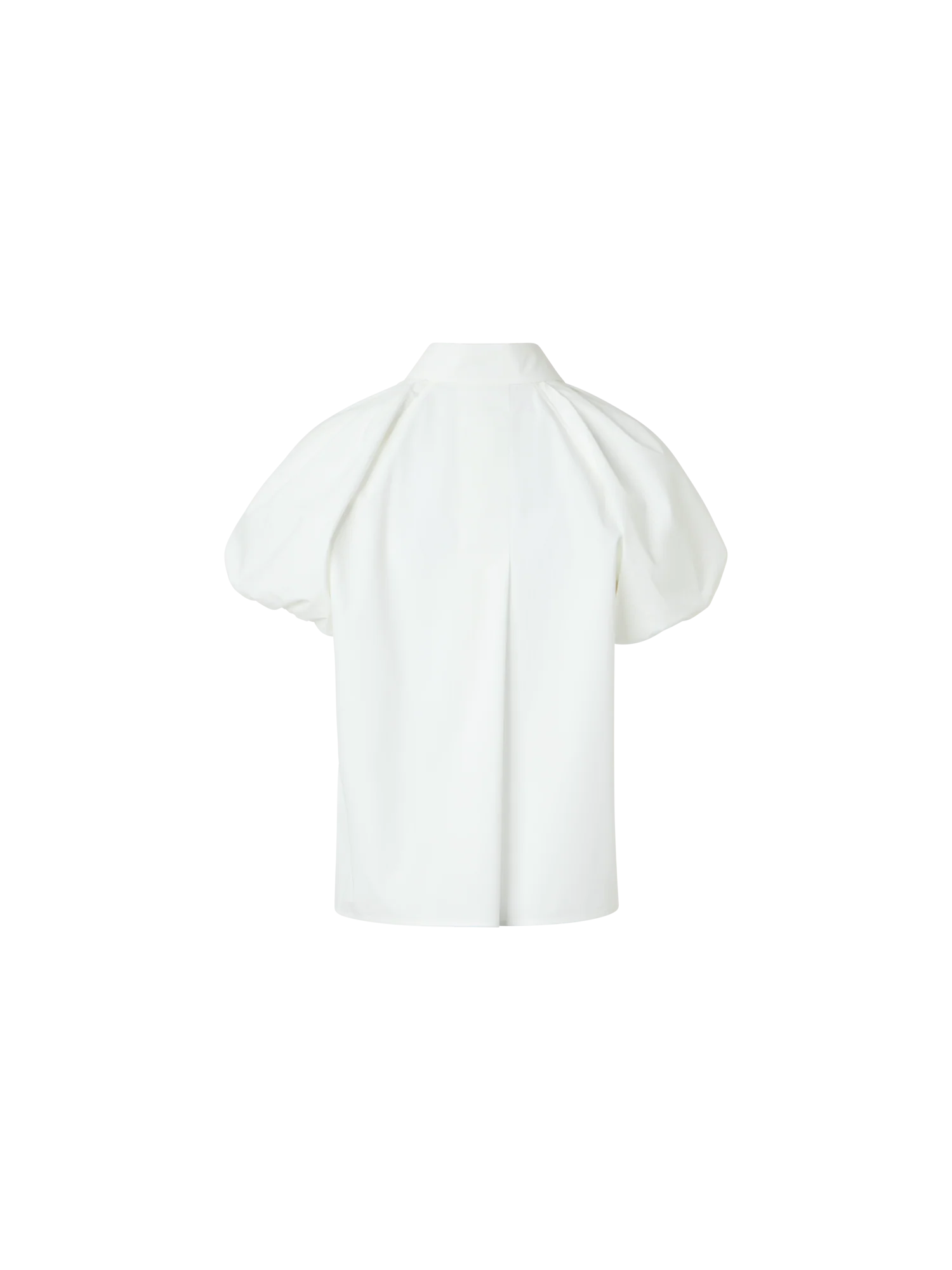 Cotton Poplin Blouse with Bubble Sleeves - Image 4