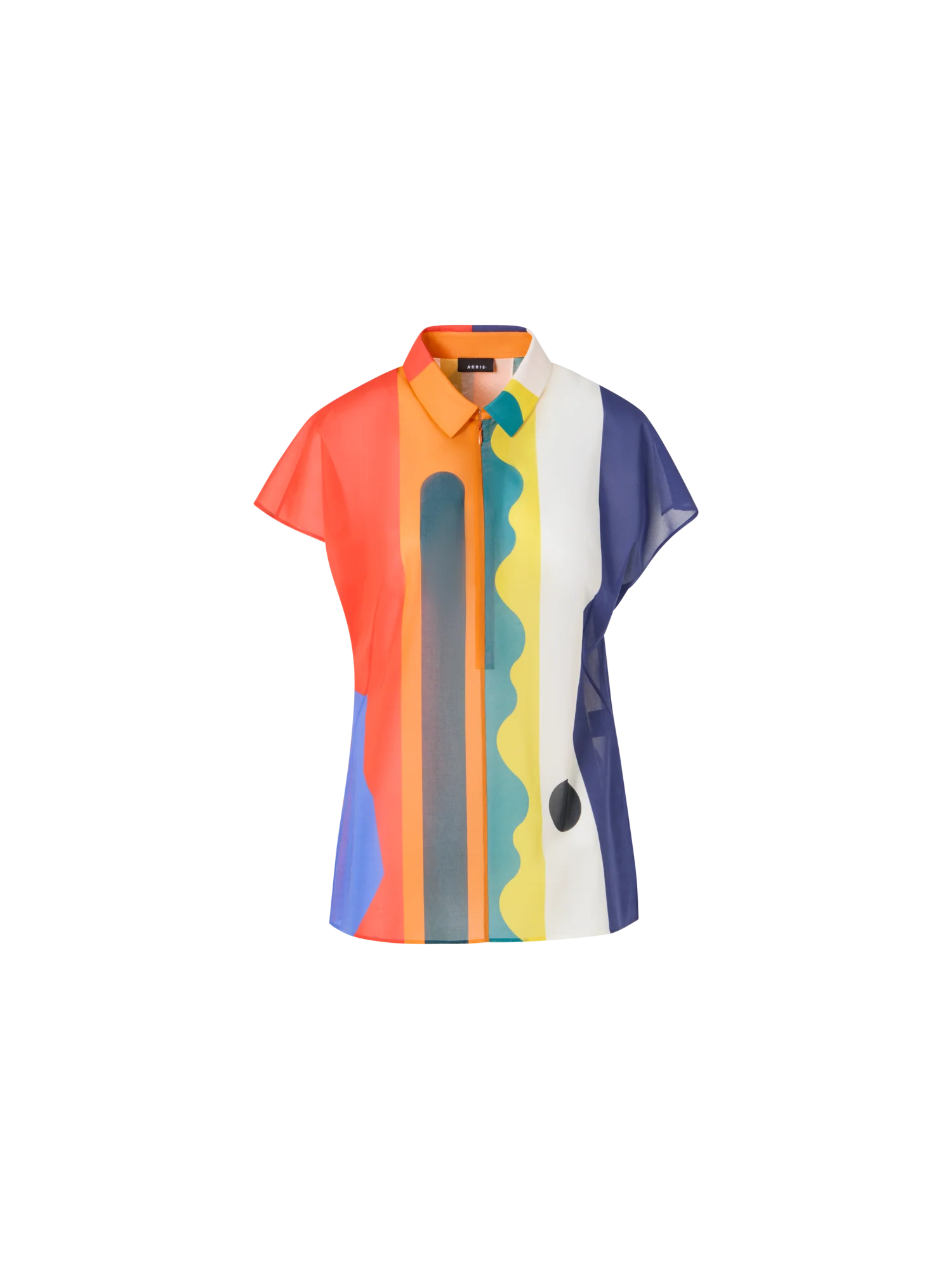 Cotton Tunic Blouse with Paravent Print