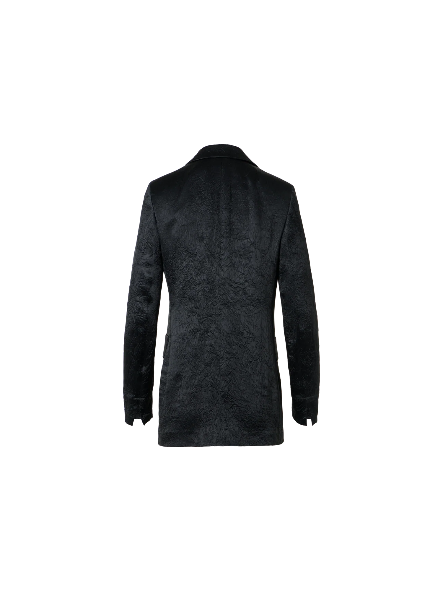 Crinkled Satin Boyfriend Jacket - Image 5