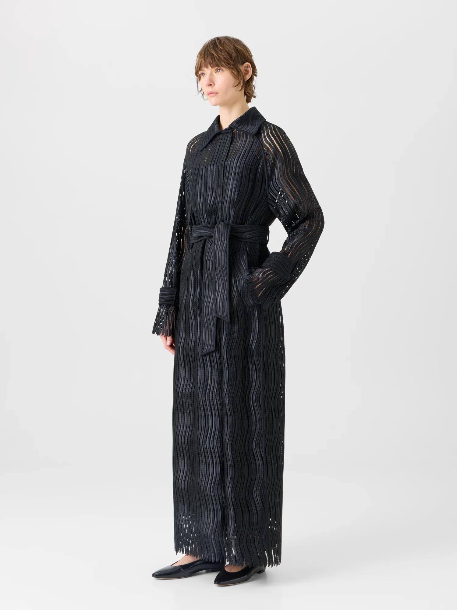 Estelle Long Coat in Wave Guipure - Image 4