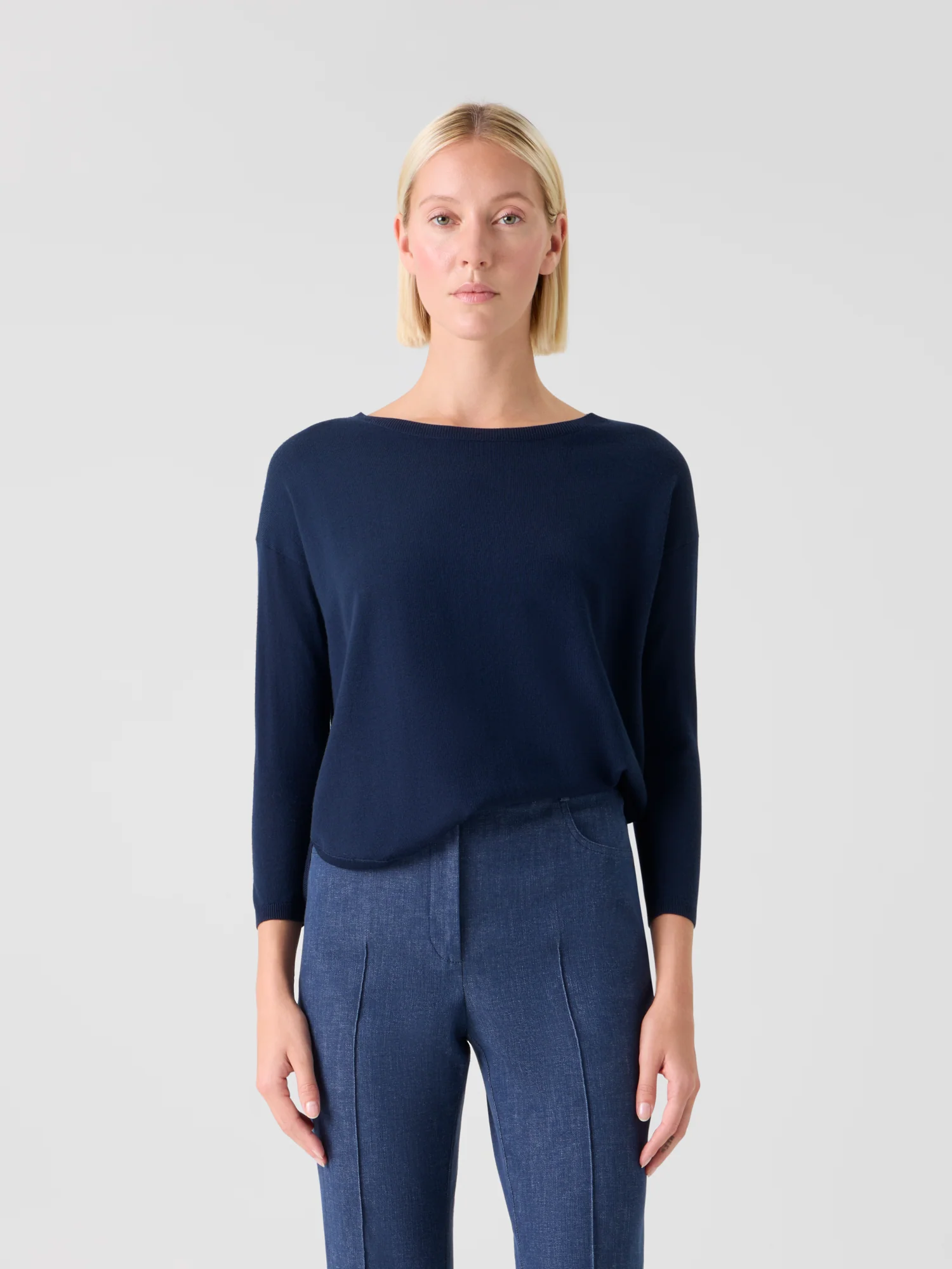 Fine Merino Wool Signature Knit Sweater - Image 2