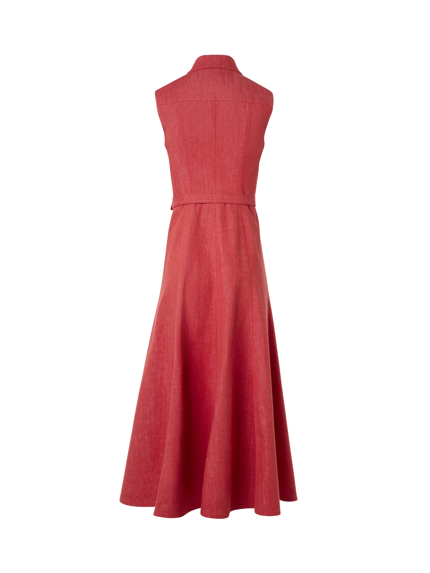 Fit and Flare Denim Midi Dress - Image 6