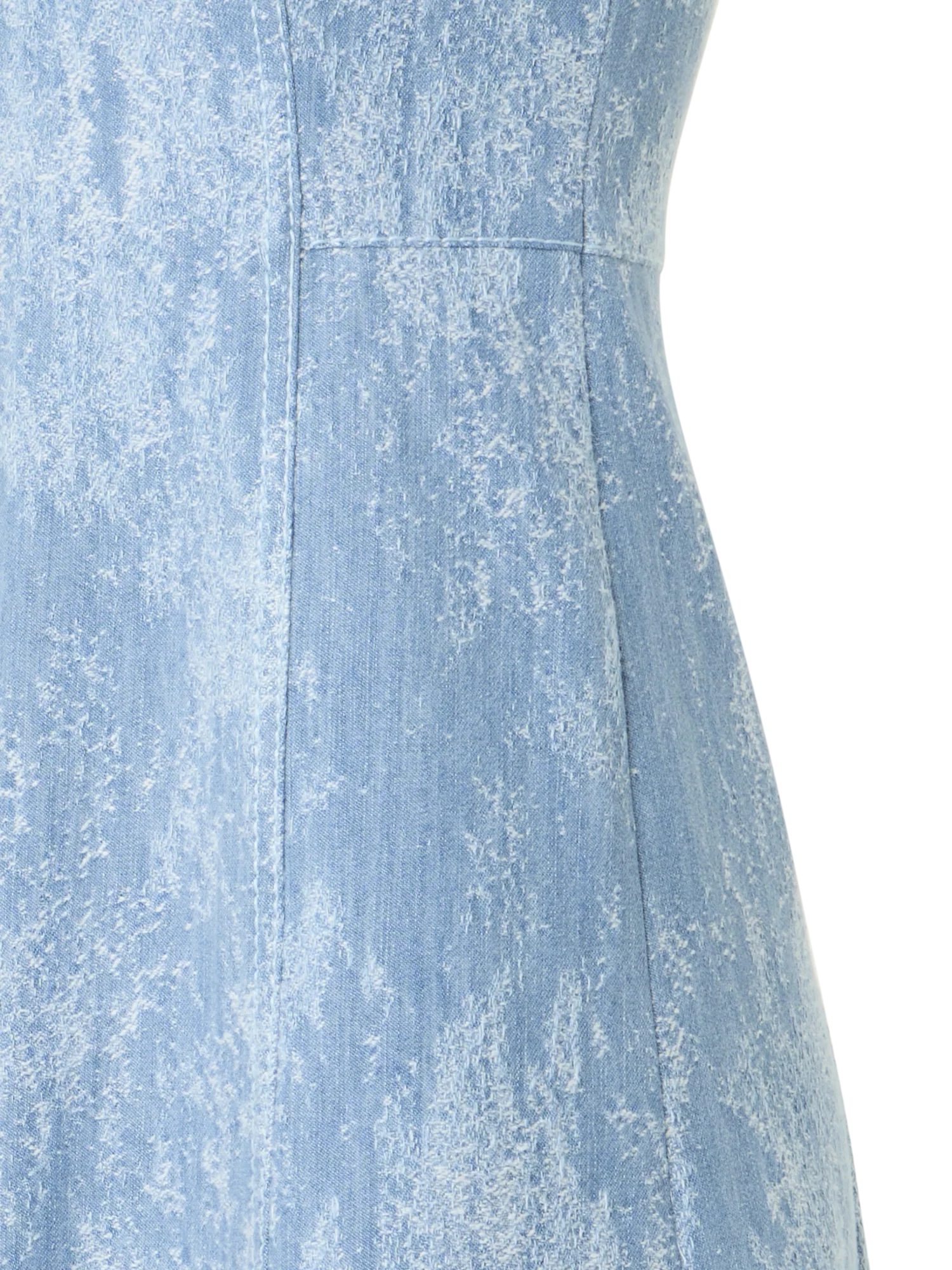 Fit-and-Flare Jacquard Denim Midi Dress - Image 4