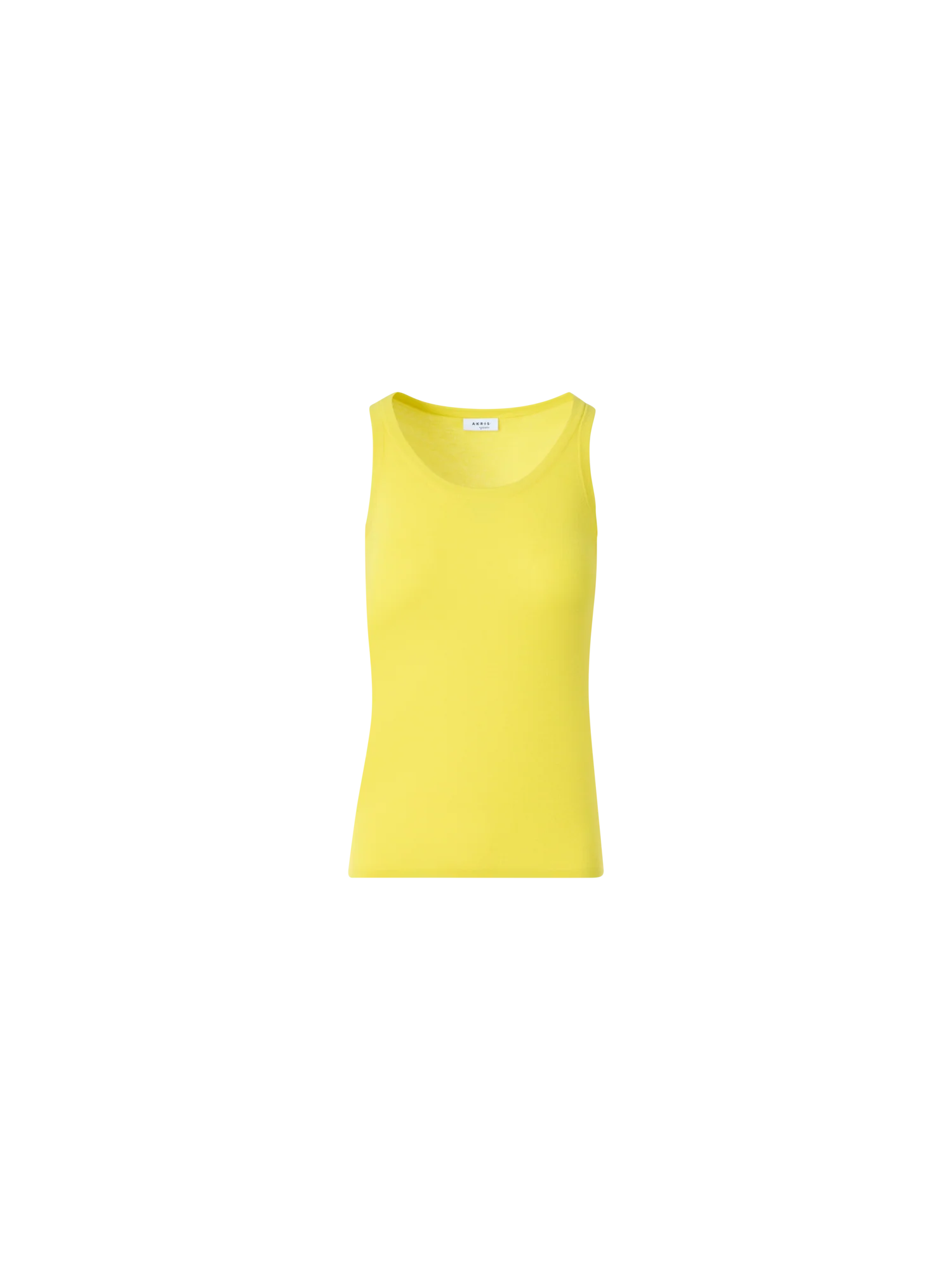Fitted Merino Wool Tank Top with Scoop Neck