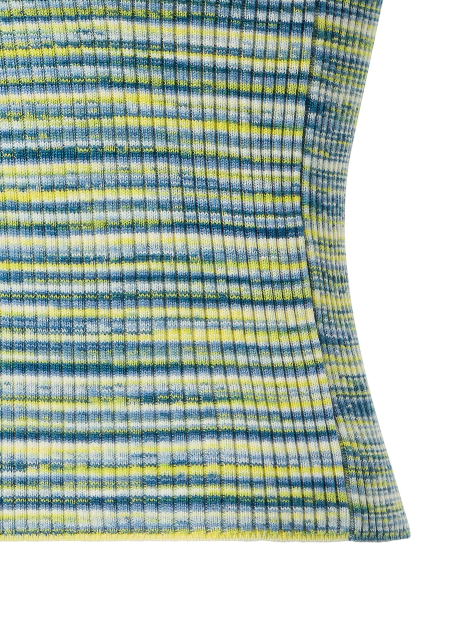 Fitted Scoop Neck Space-Dye Merino Rib Knit Tank - Image 5