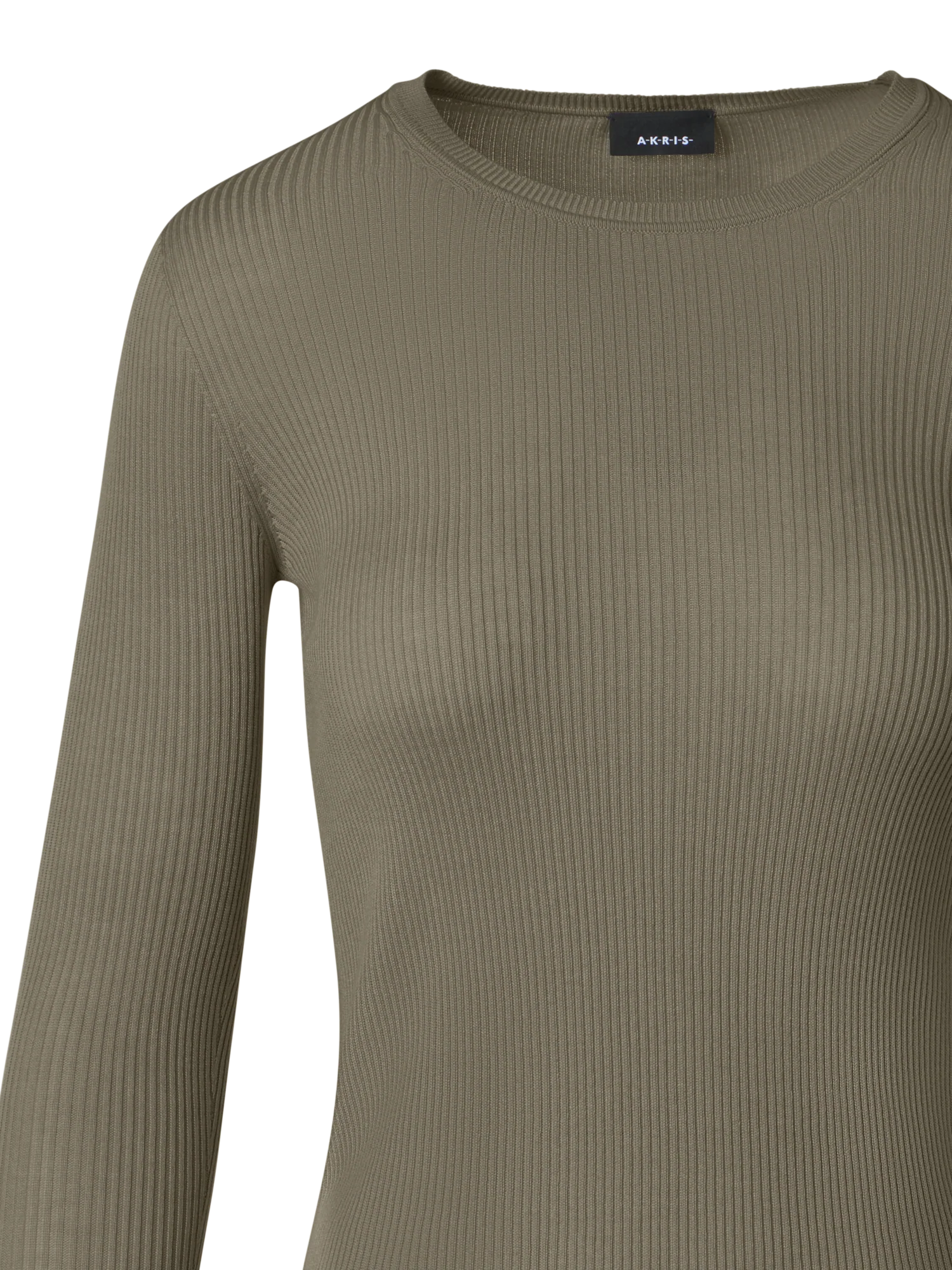 Fitted Seamless Silk Cotton Knit Sweater - Image 2