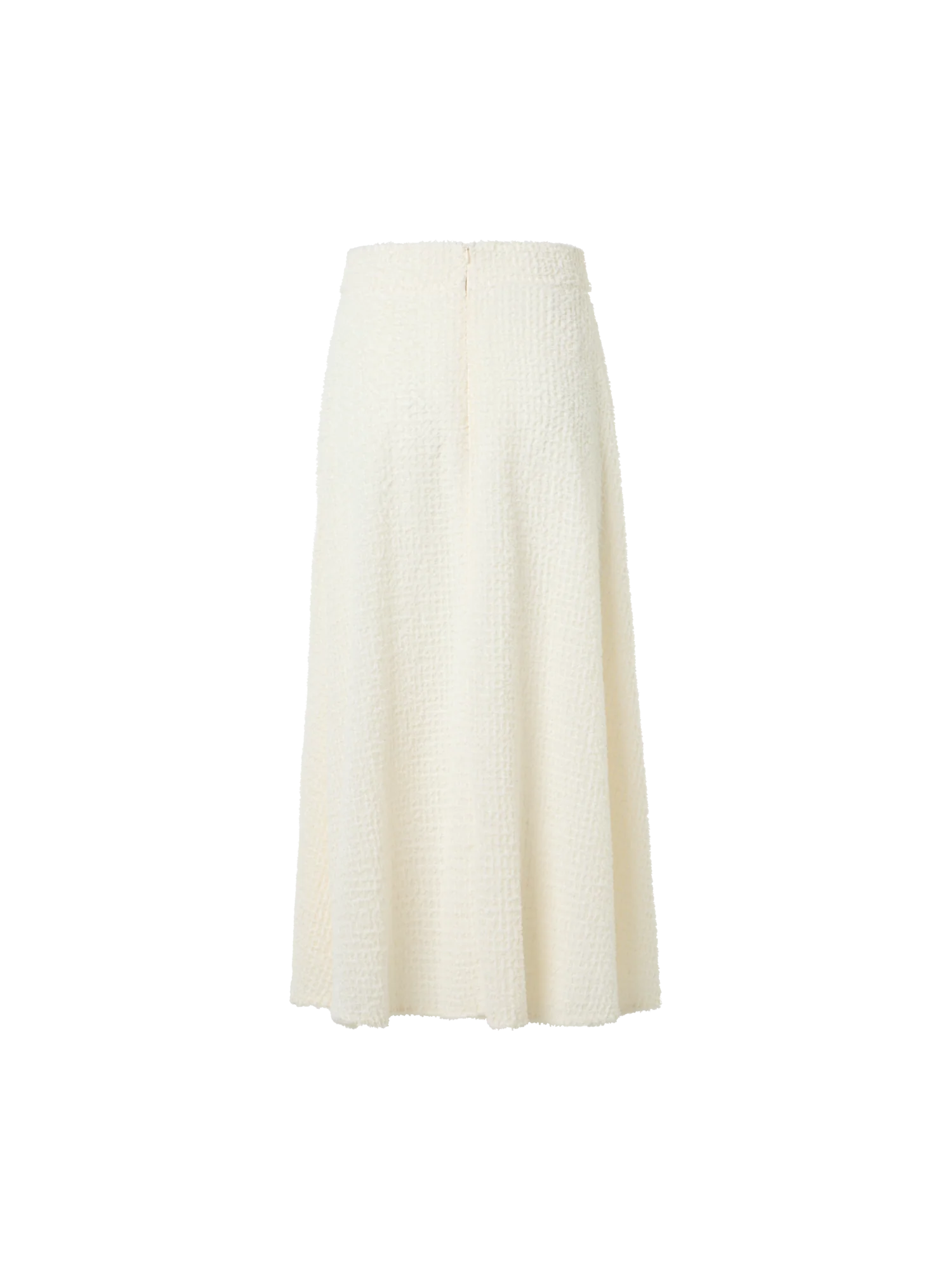 Flared Midi Skirt in Fringed Grid - Image 5