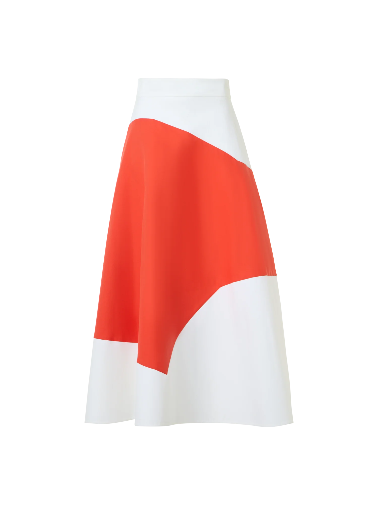 Flared Midi Skirt with Polygon Patchwork