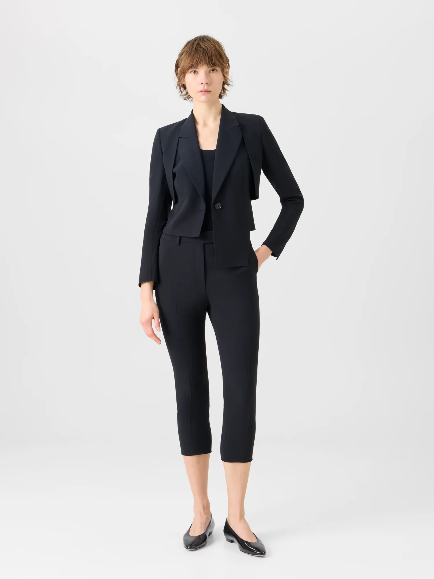 Flavi Slim Capri Pants in Wool Double-Face - Image 2