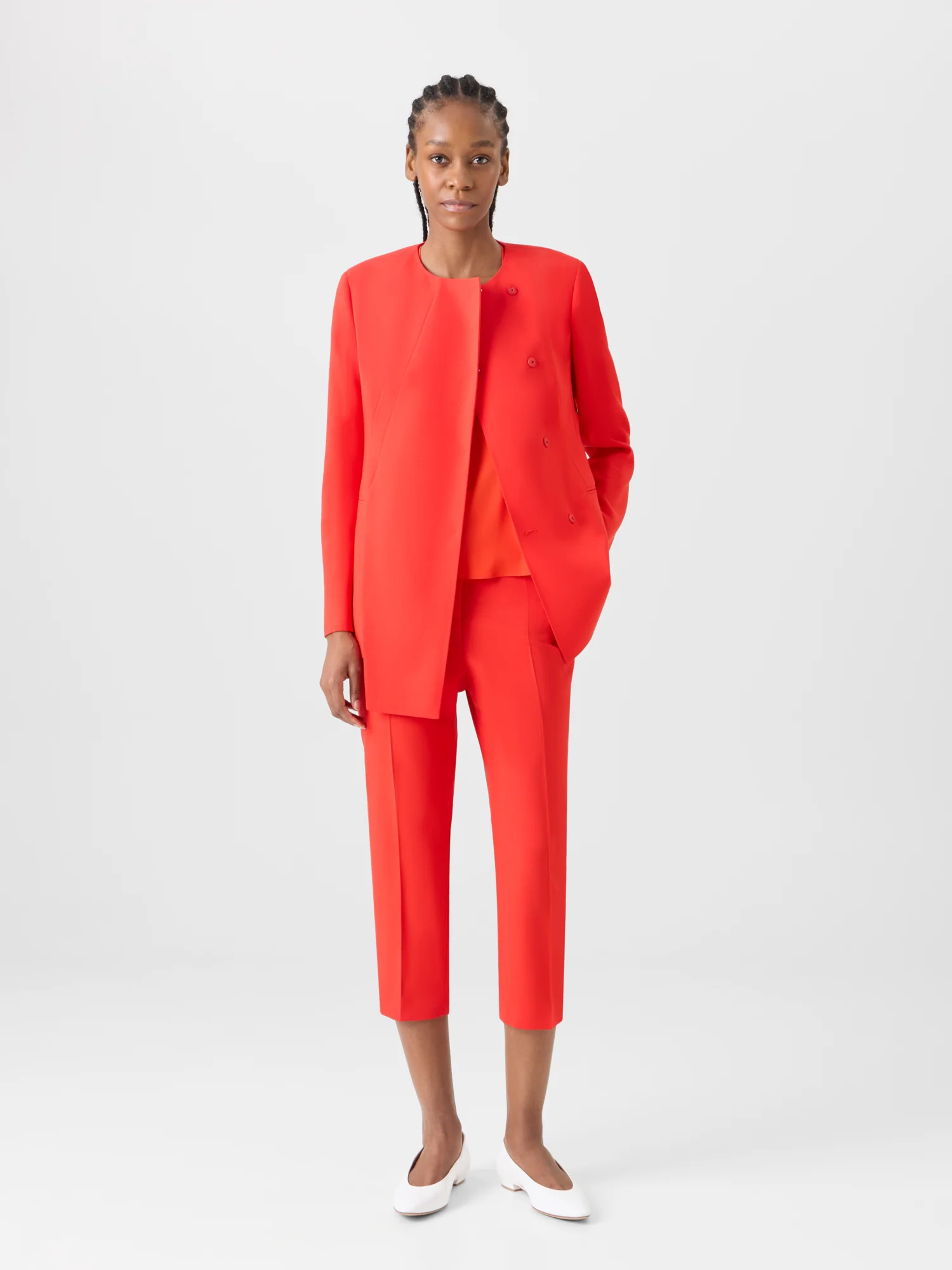 Flavi Slim Capri Pants in Wool Double-Face - Image 2