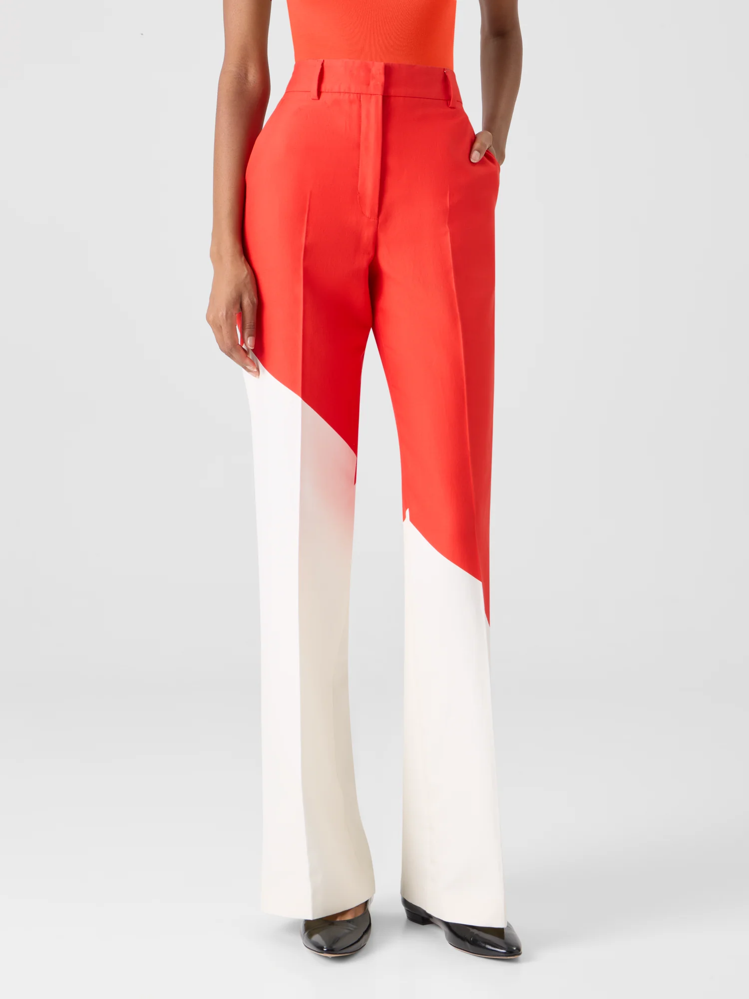 Florine Straight Wide Pants with Polygon Print - Image 4