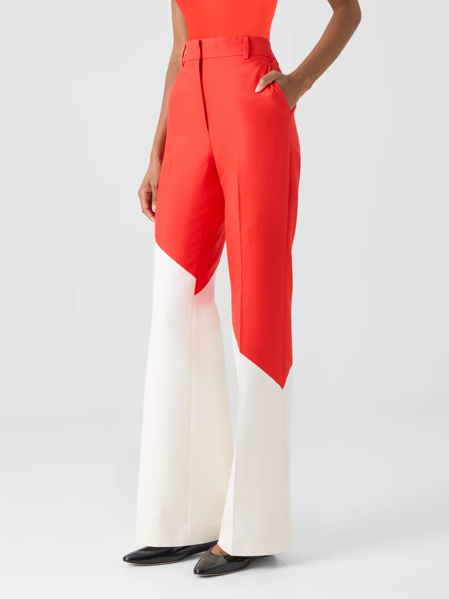 Florine Straight Wide Pants with Polygon Print - Image 5