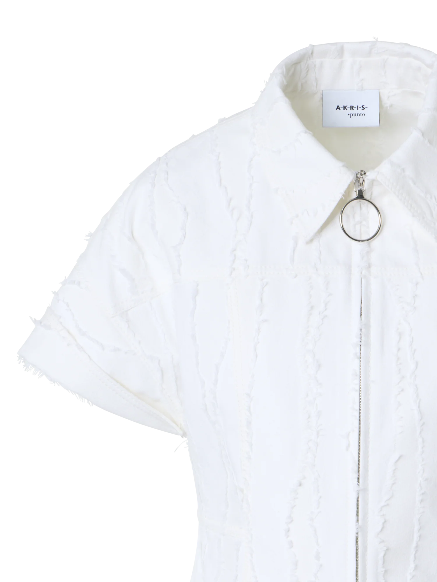 Fringed Wave Jacquard Short Jacket - Image 3