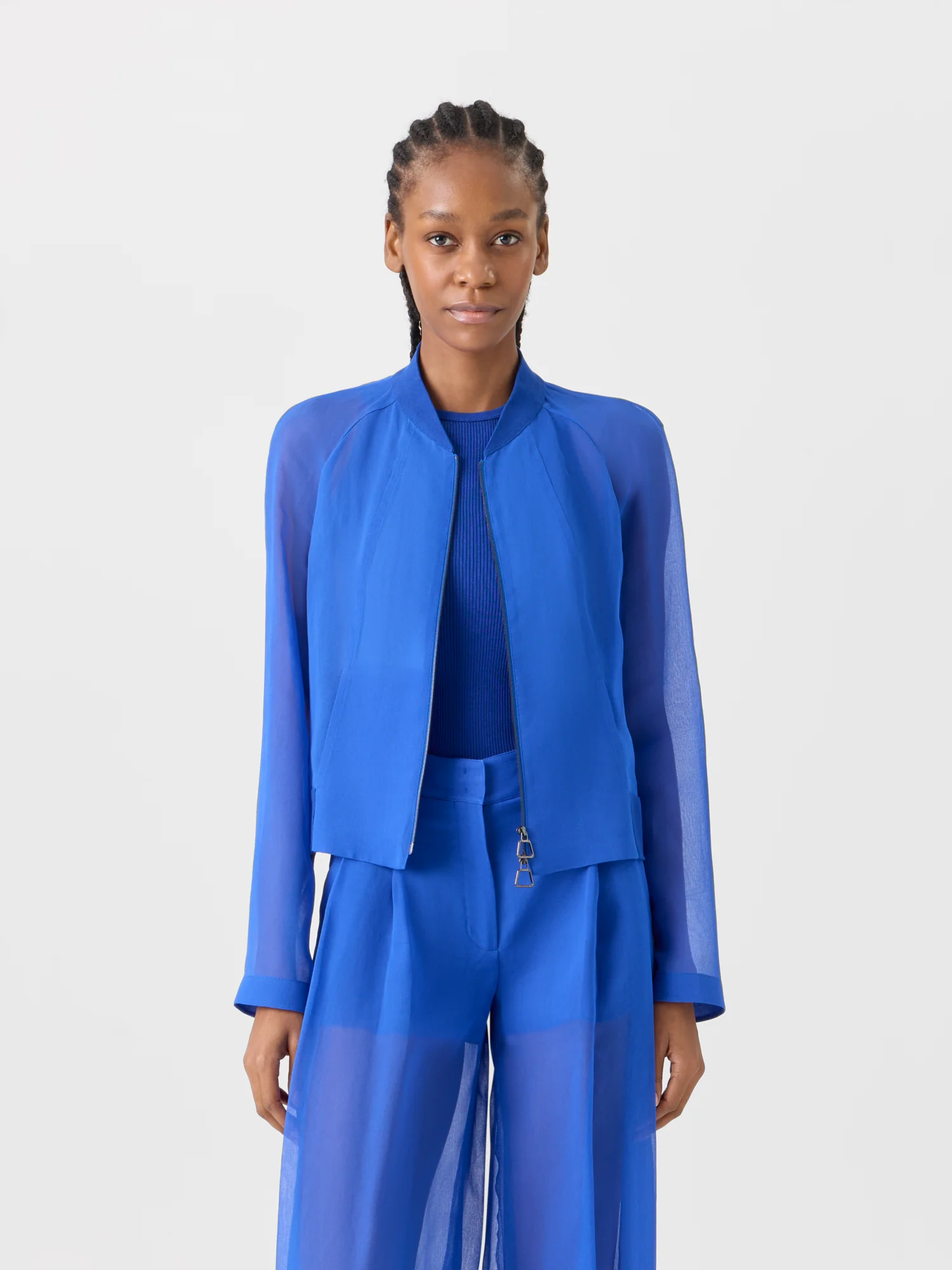 Harina Lightweight Blouson in Silk Organza - Image 2