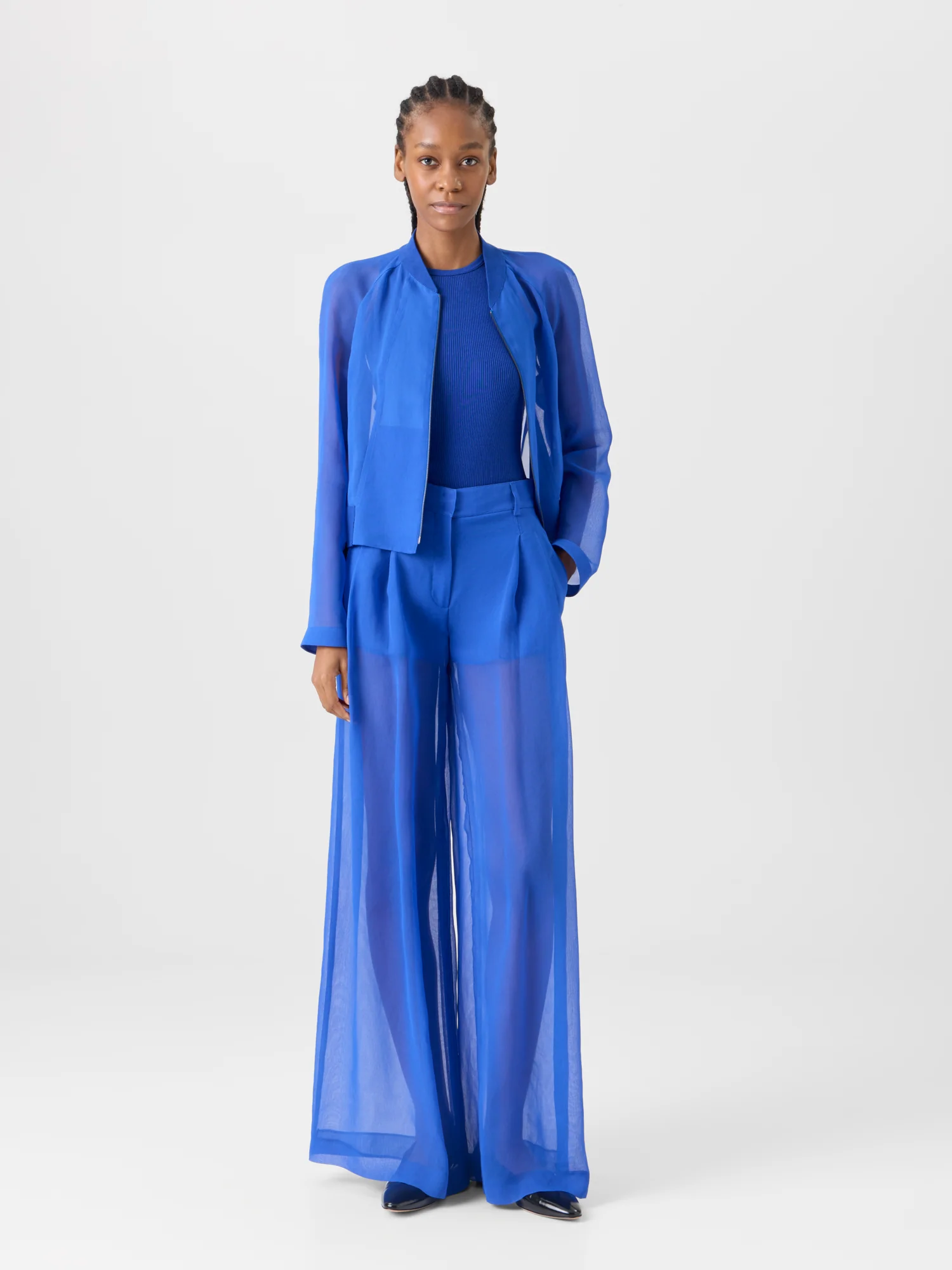Harina Lightweight Blouson in Silk Organza - Image 4