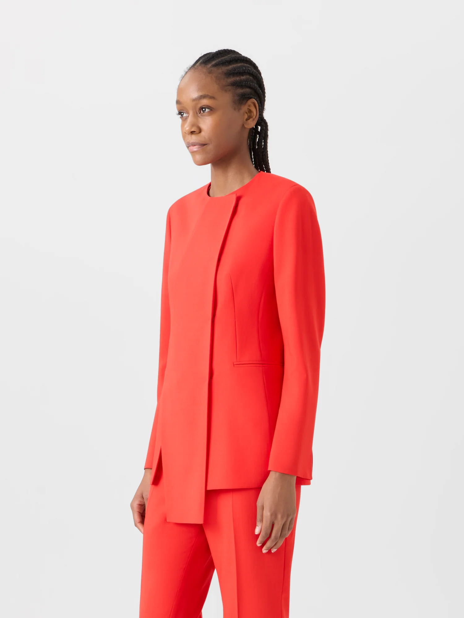 Hemil Fitted Jacket with Polygon Patchwork - Image 4