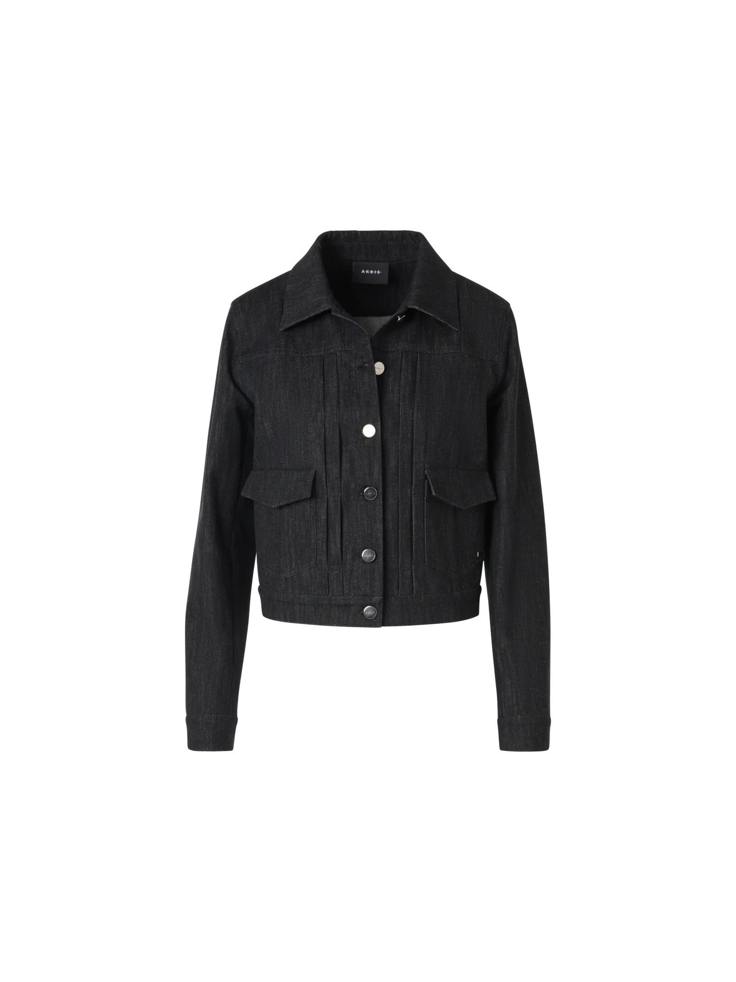 Hilbert Short Cotton Denim Jacket with Patch Pockets
