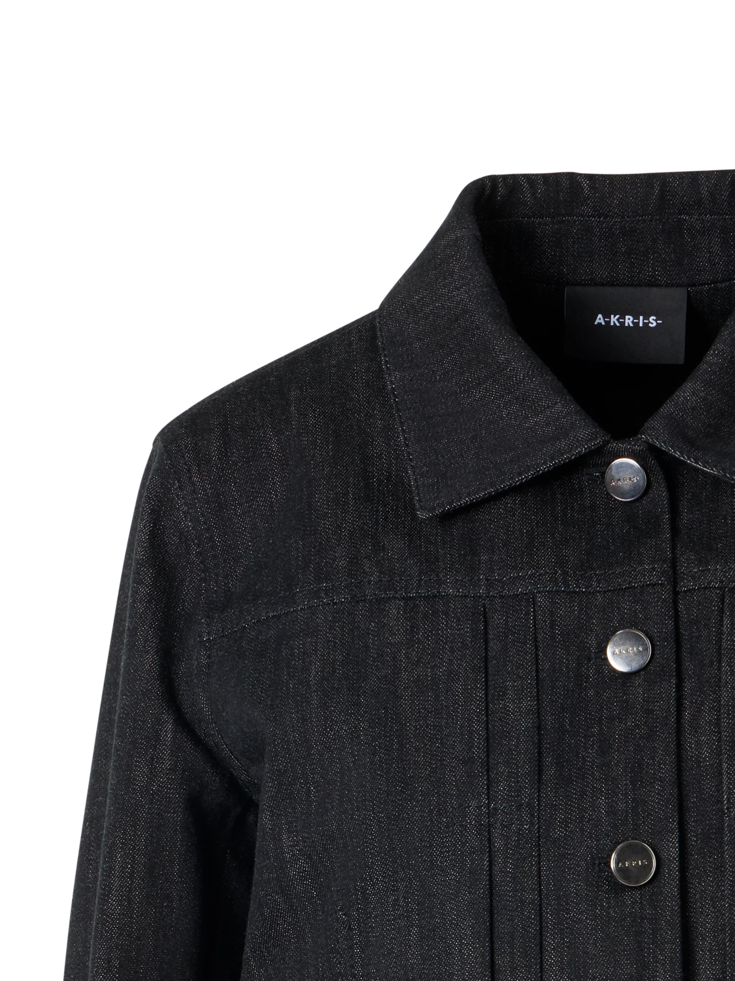Hilbert Short Cotton Denim Jacket with Patch Pockets - Image 3
