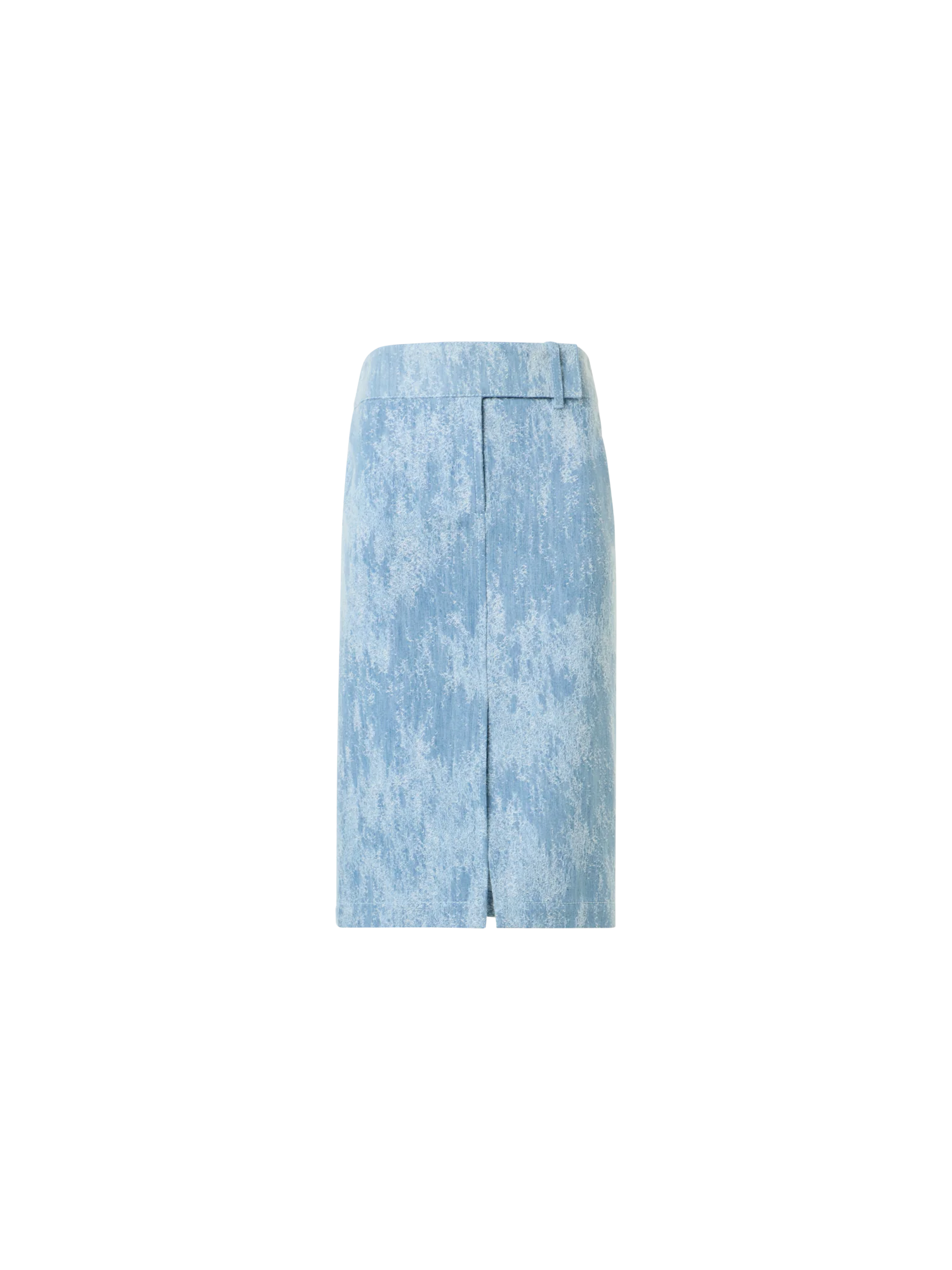 Jacquard Denim Pencil Skirt