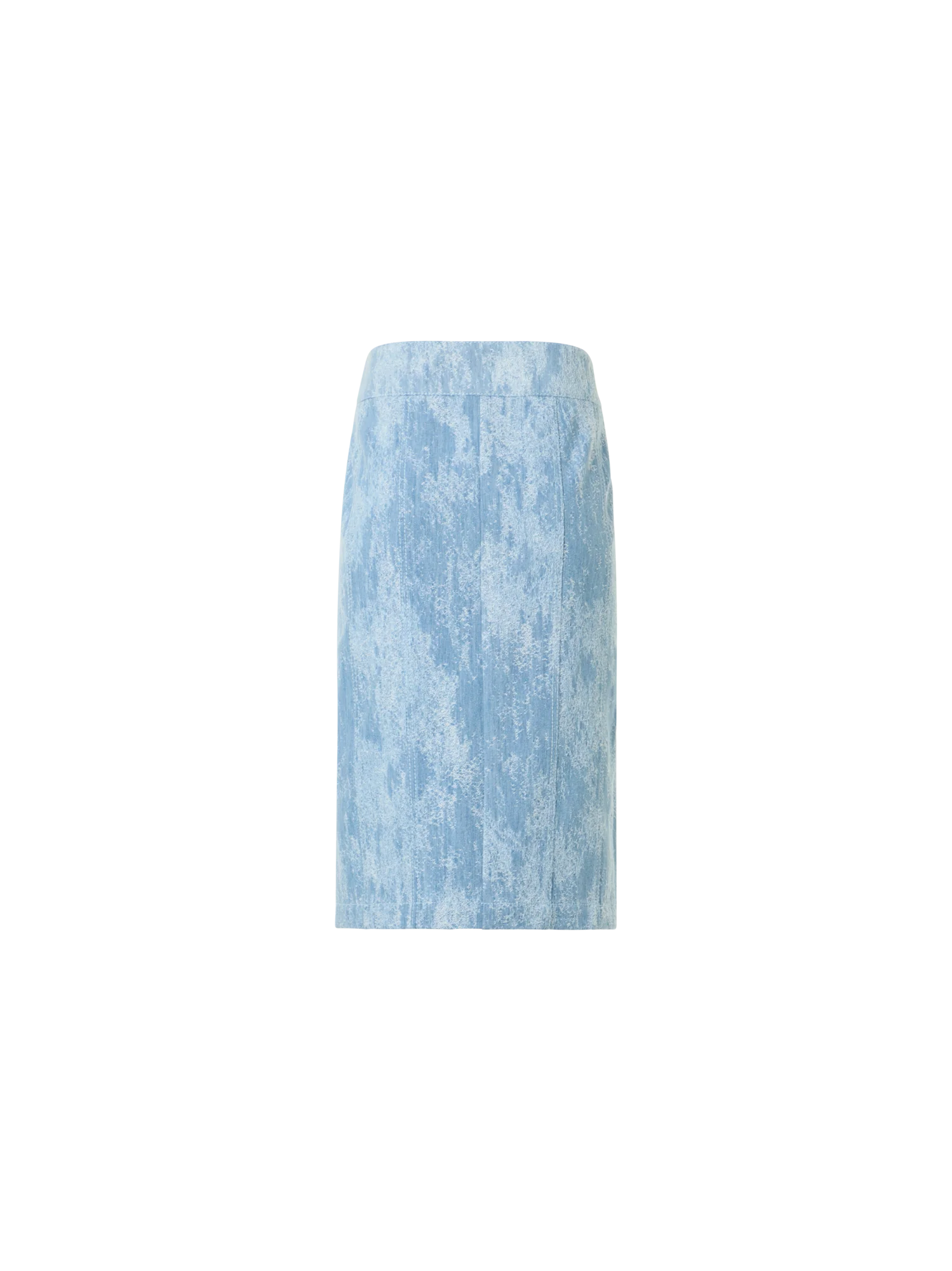 Jacquard Denim Pencil Skirt - Image 4