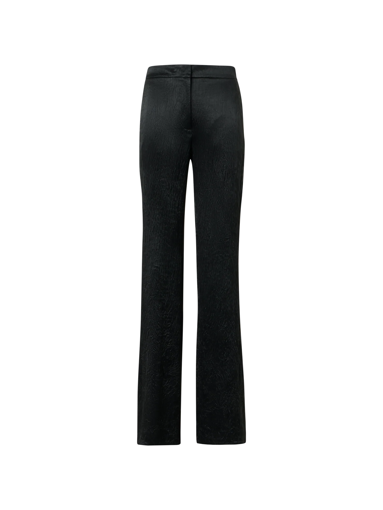 Marla Elastic Waist Crinkled Satin Straight Pants
