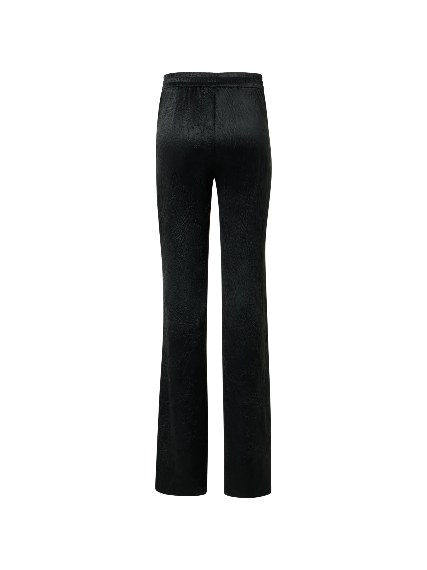 Marla Elastic Waist Crinkled Satin Straight Pants - Image 5