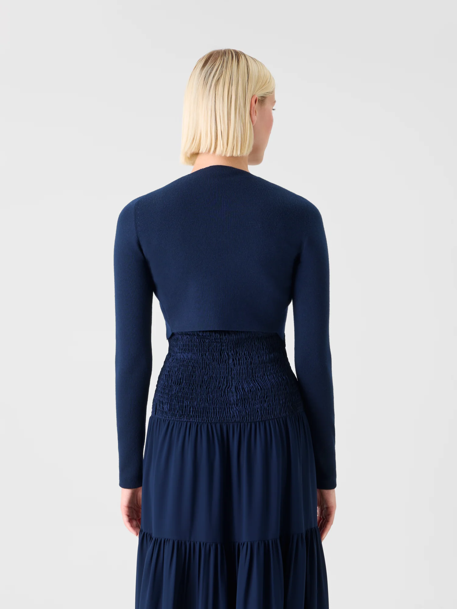 Merino Wool Cropped Bolero Cardigan - Image 5
