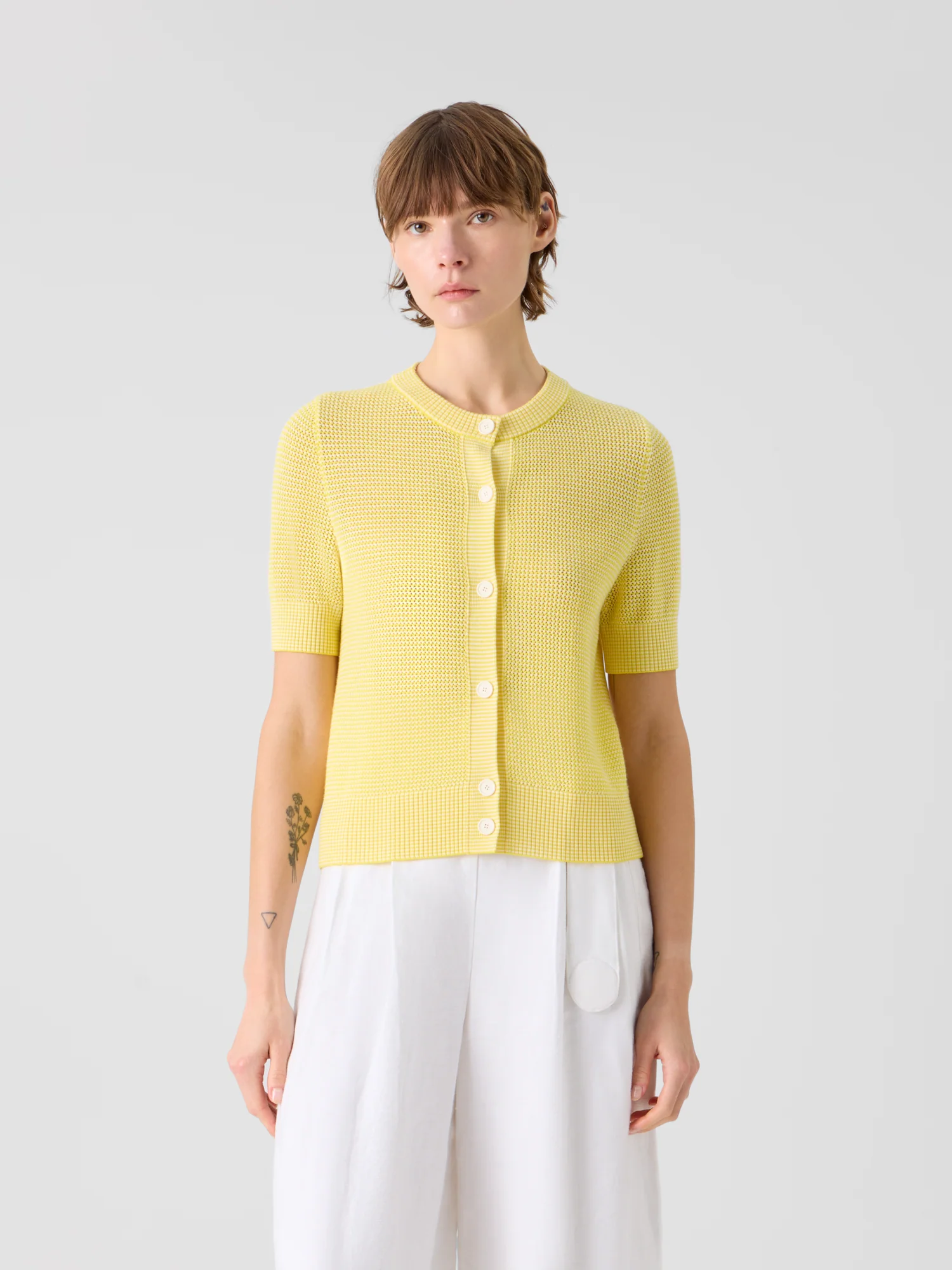 Merino Wool Cropped Bolero Cardigan - Image 2
