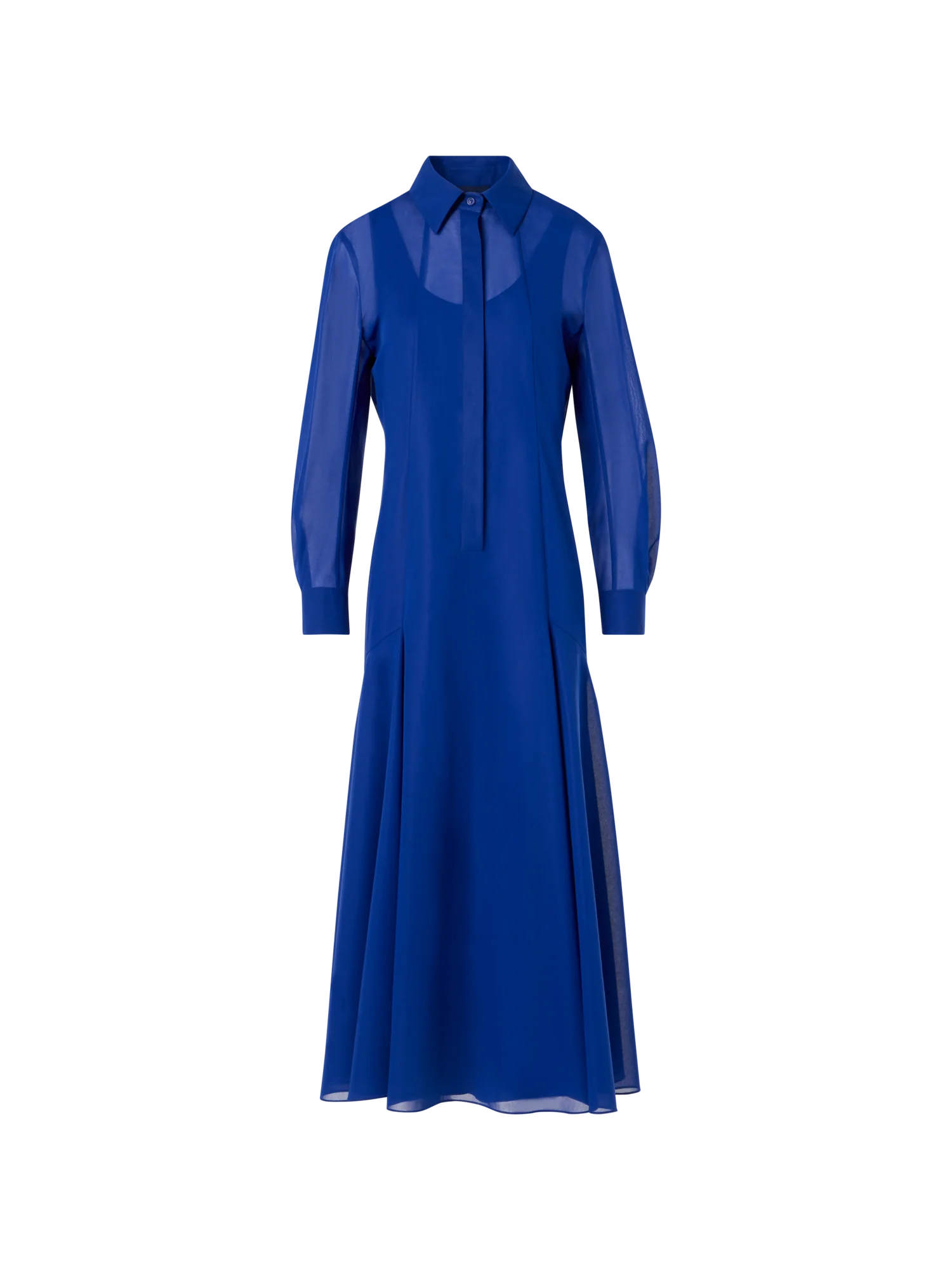 Midi A-Line Dress in Cotton Voile