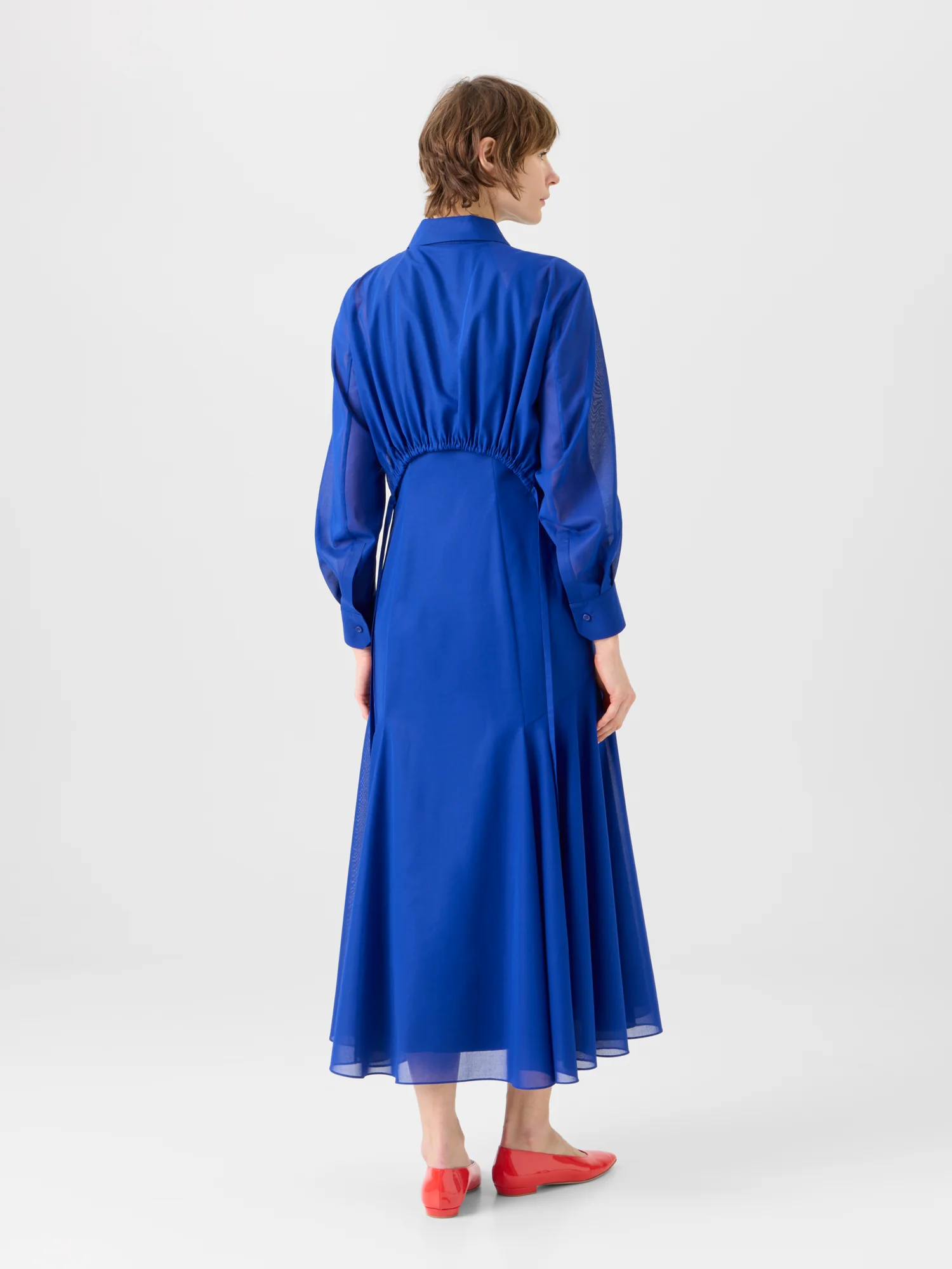 Midi A-Line Dress in Cotton Voile - Image 6