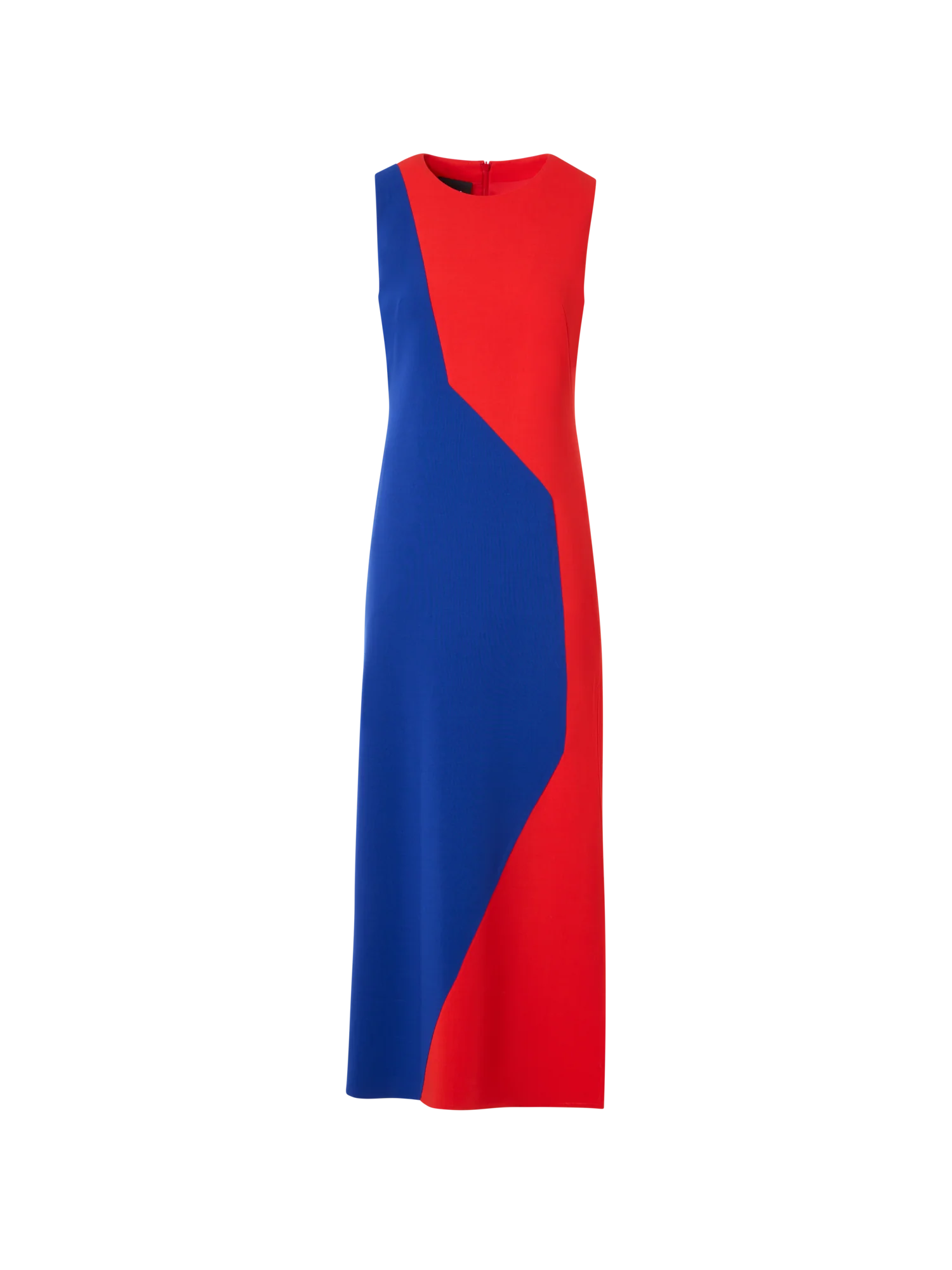 Midi Sheath Dress with Polygon Patchwork