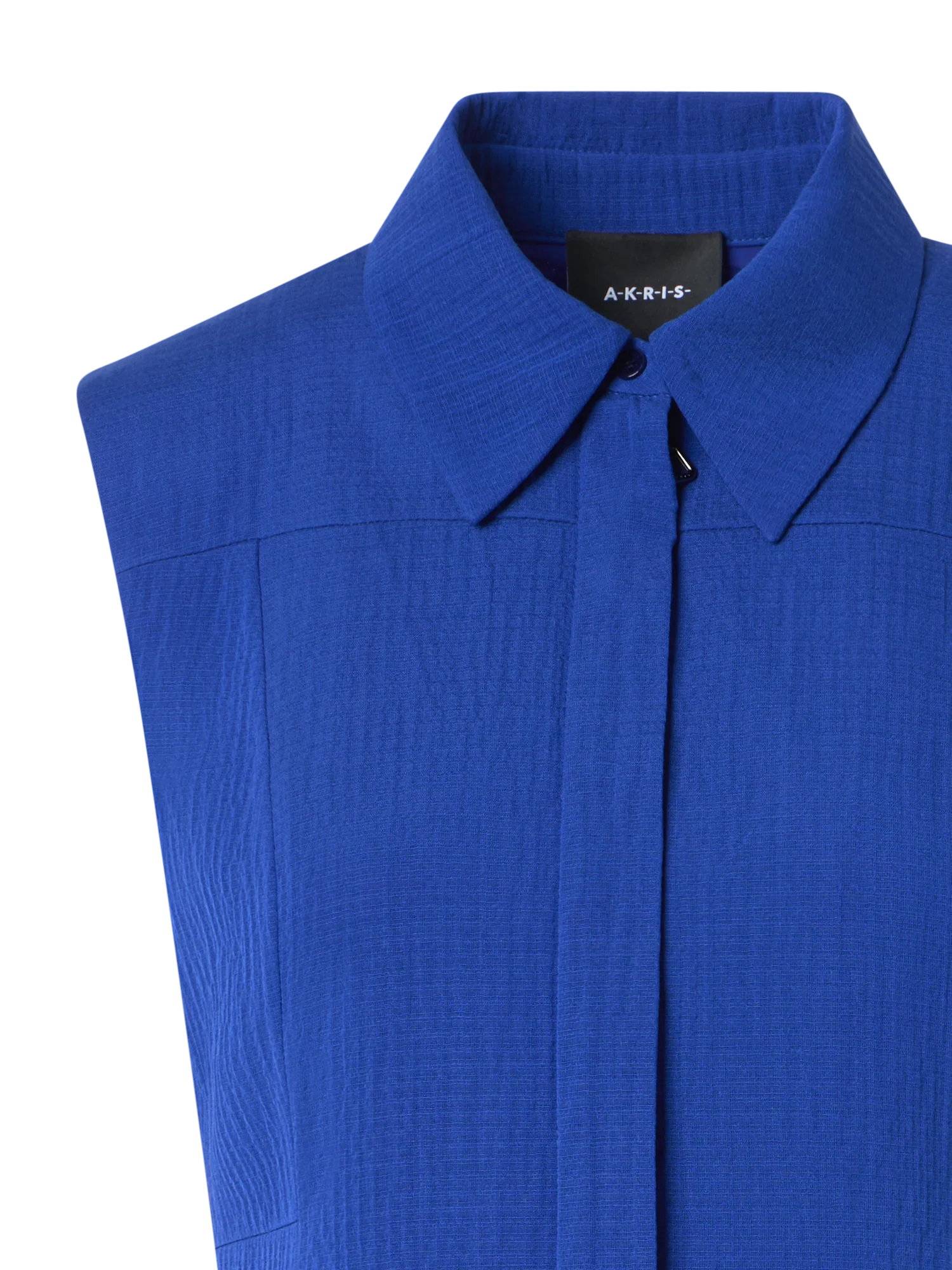 Midi Shirt Dress in Structured Cotton Silk - Image 4