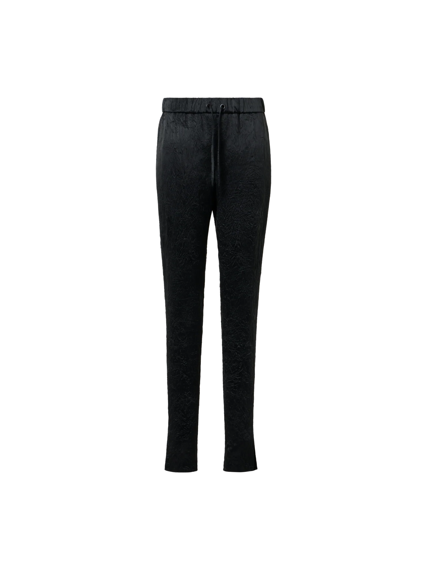 Mike Drawstring Crinkled Satin Jogger Pants