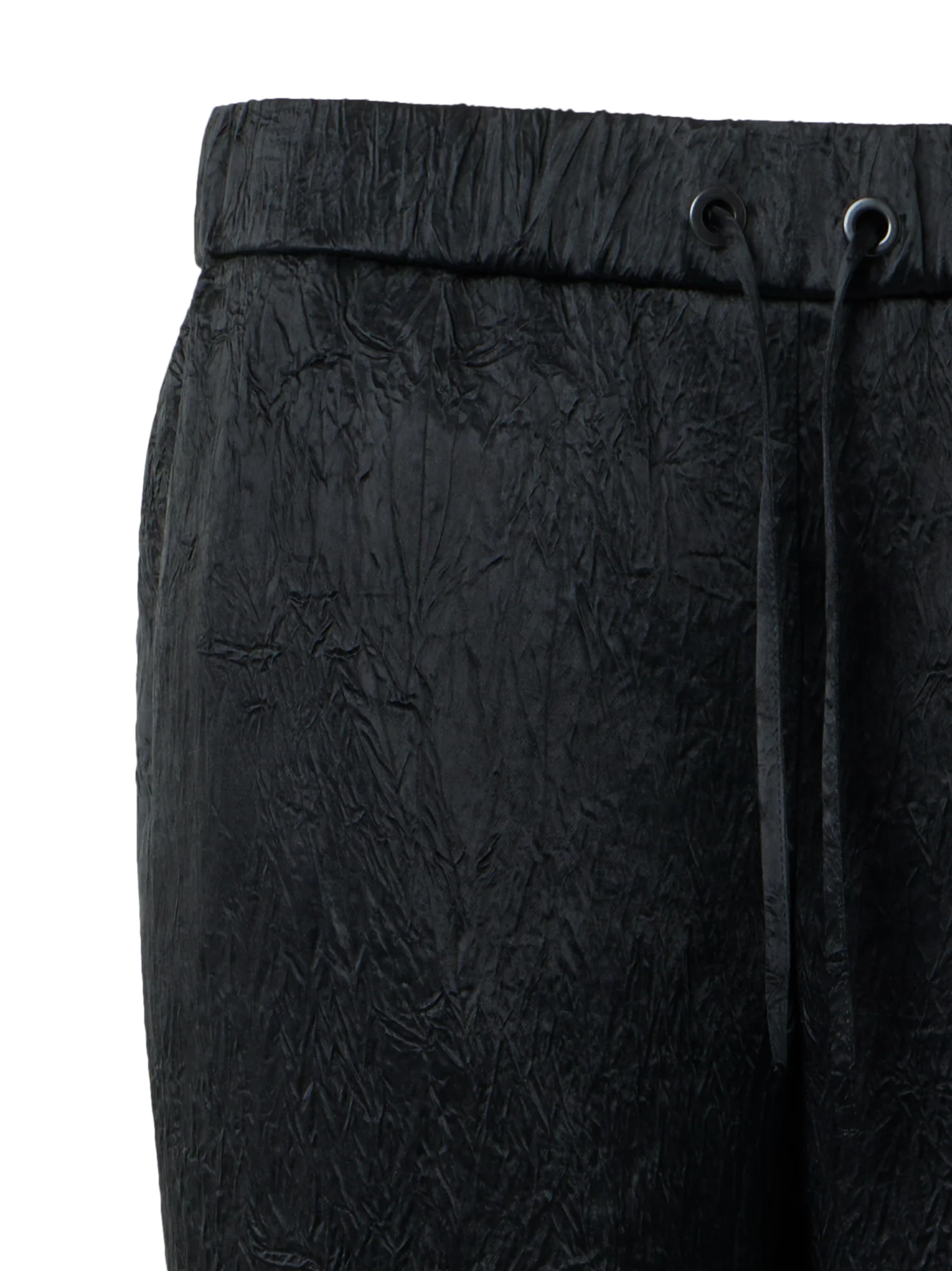 Mike Drawstring Crinkled Satin Jogger Pants - Image 3