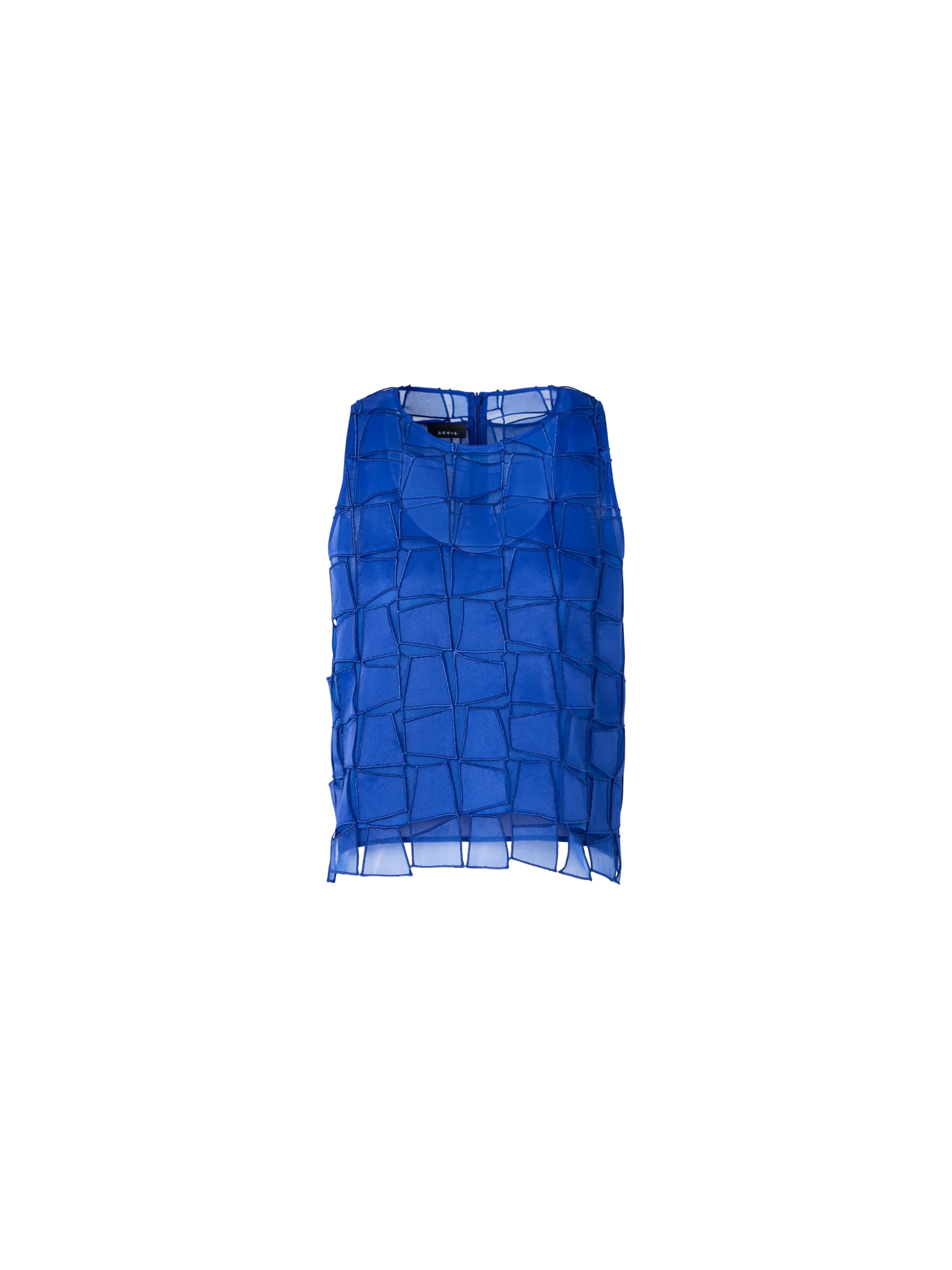 Organza Trapezoid Embroidery Blouse