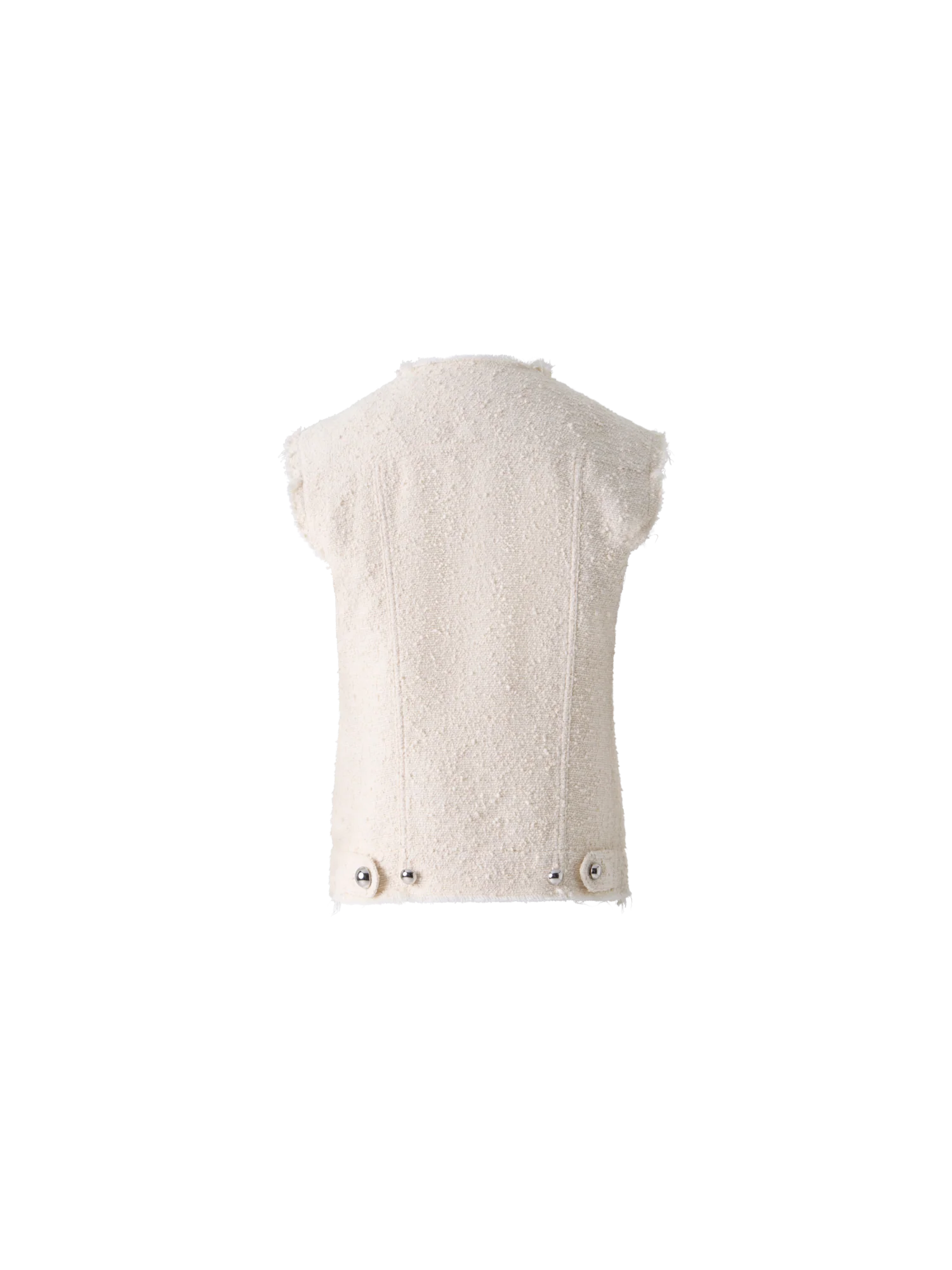 Oversize Gilet in Summer Bouclé Cotton - Image 4