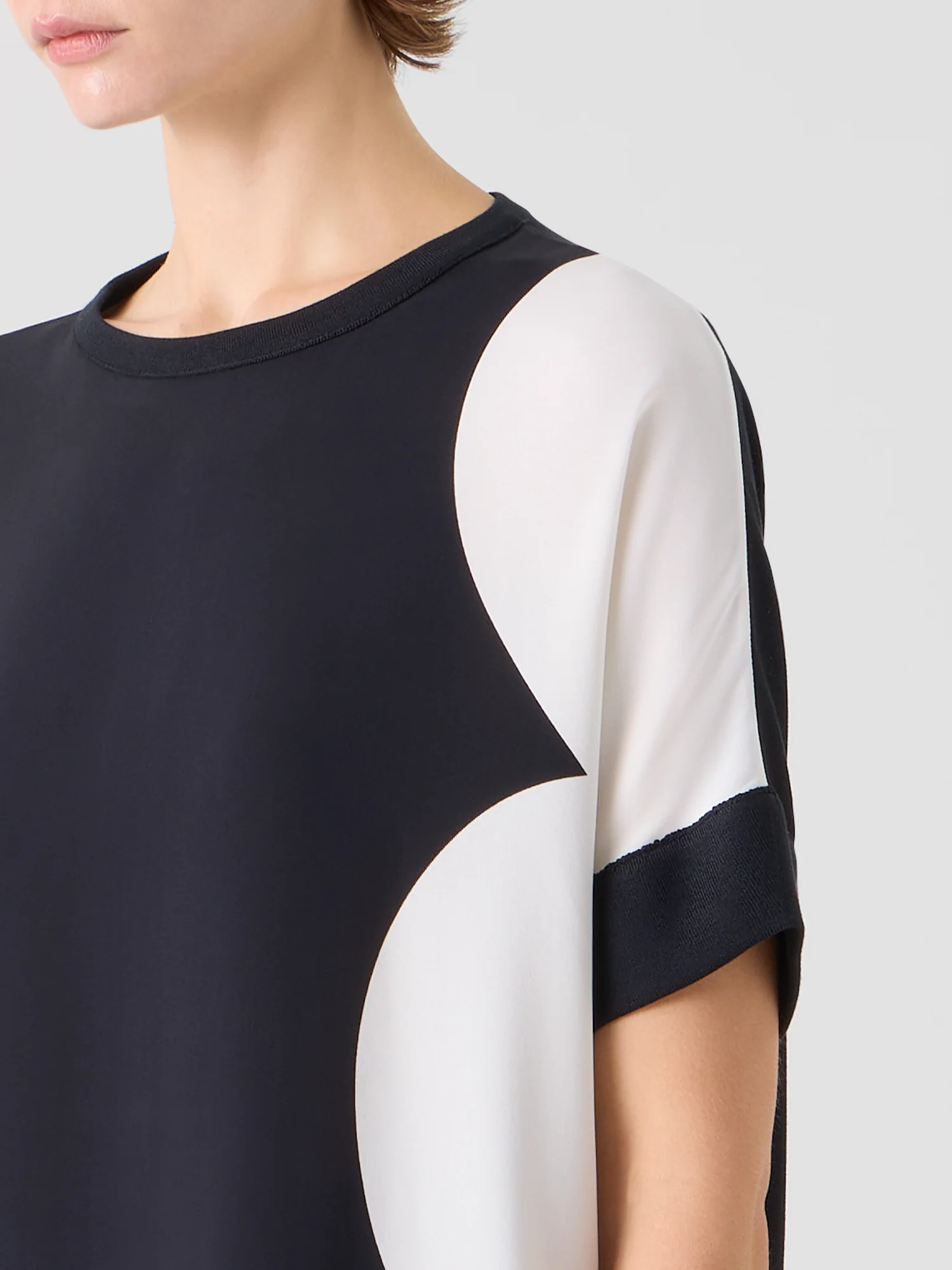 Oversized Silk Sweater with Cloud Print - Image 3