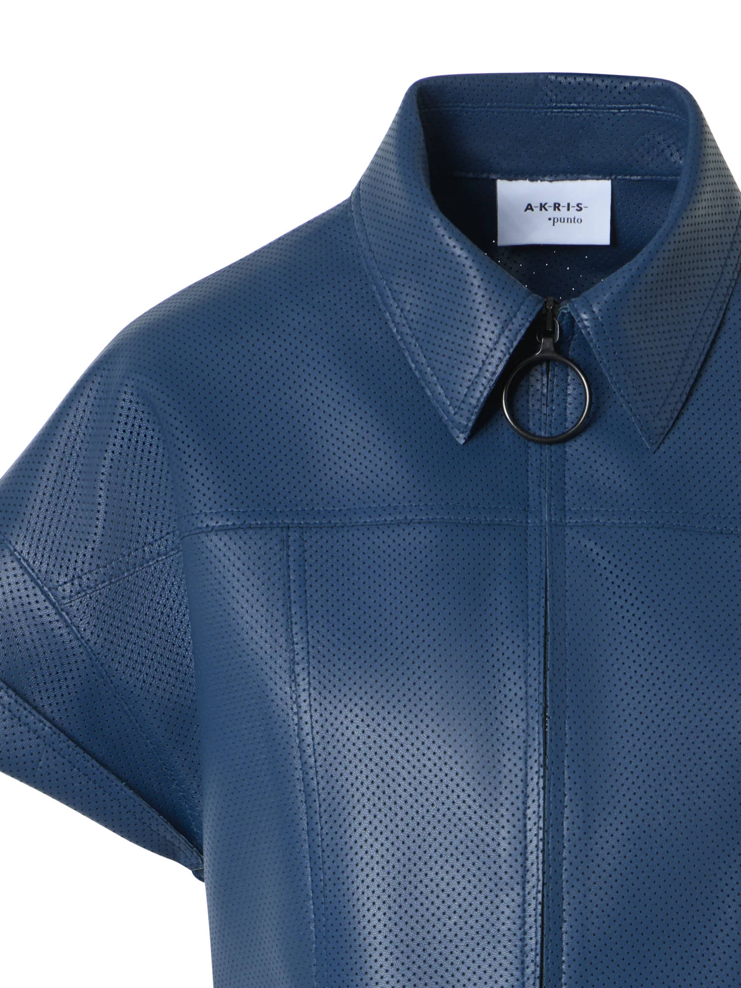 Pin Dot Nappa Leather Zip Jacket - Image 3