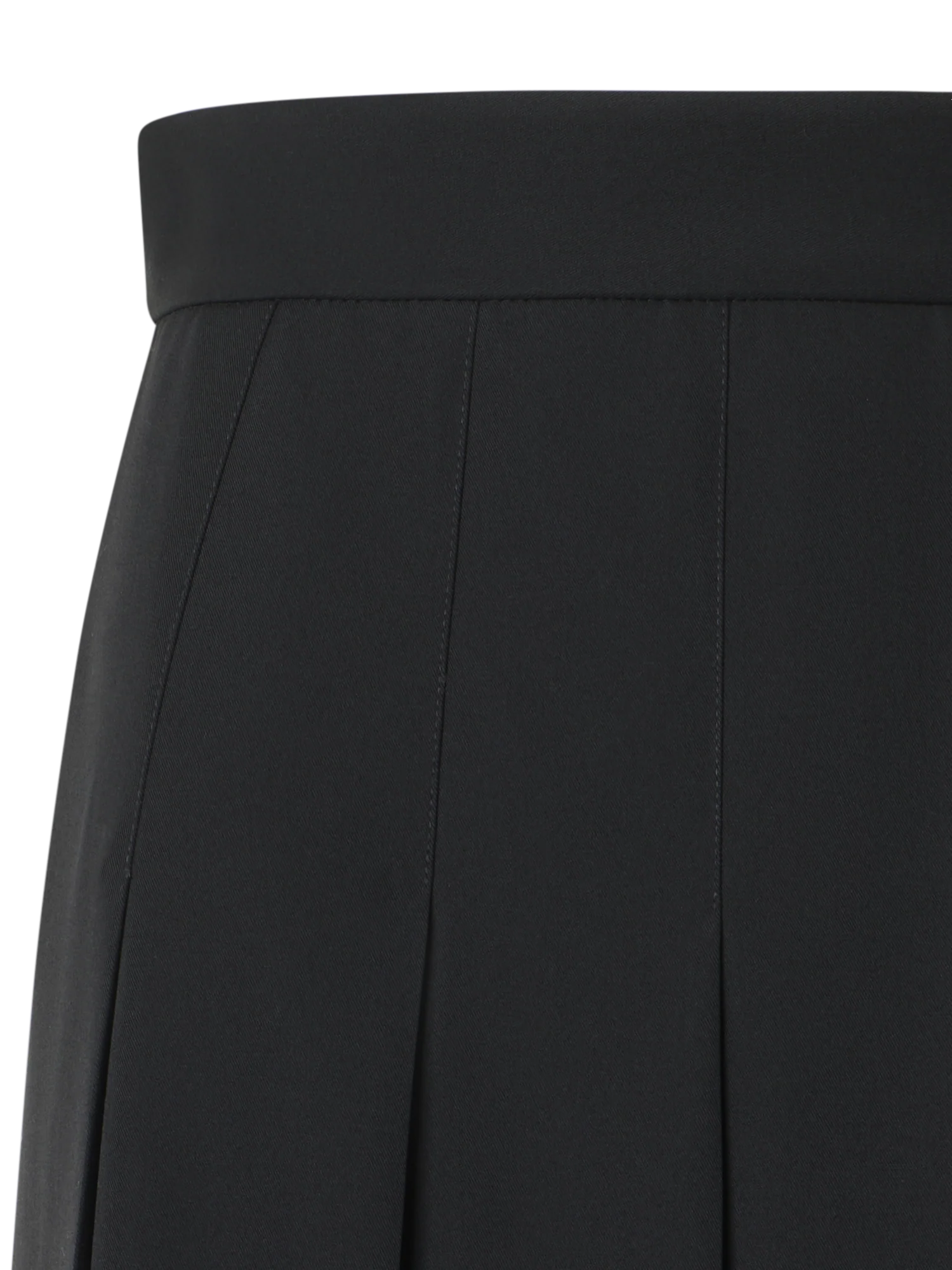 Pleated Wool Midi Skirt - Image 3
