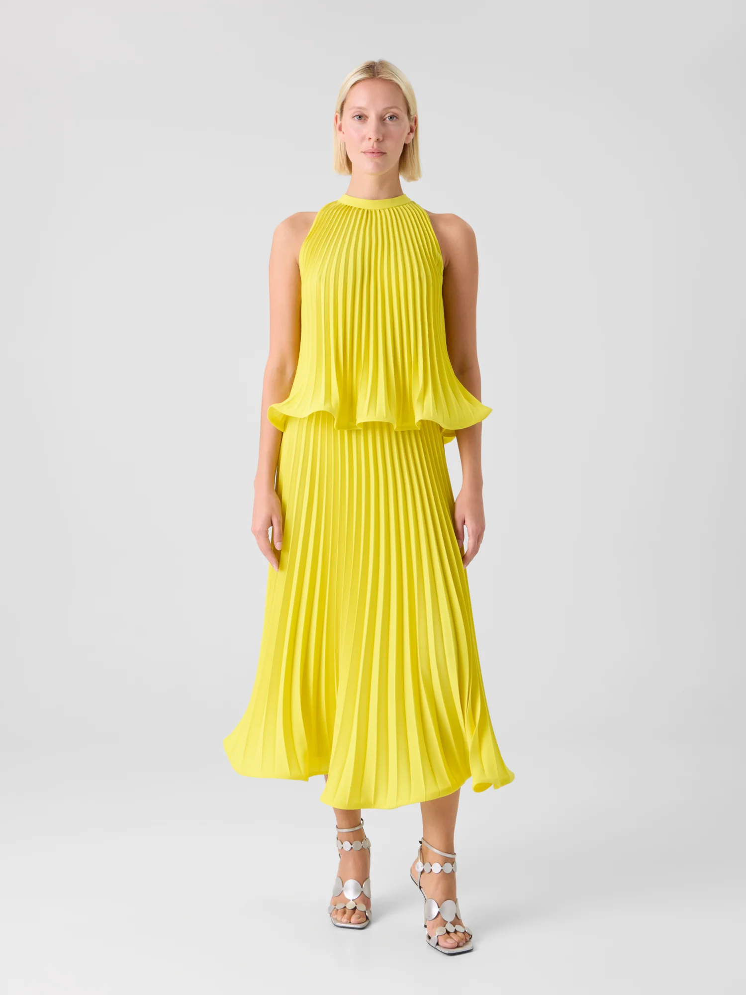 Plissé Crêpe Halter Top - Image 2