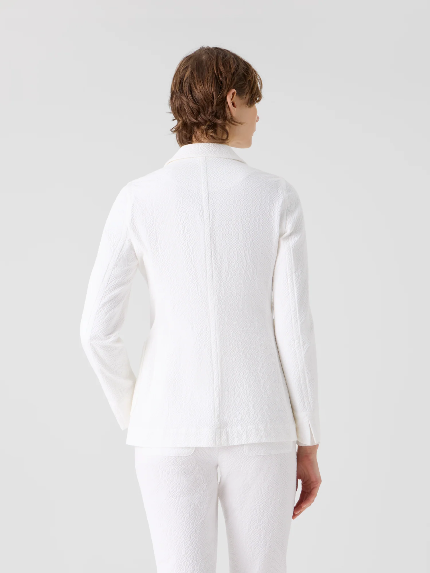 Relaxed Cotton Stretch Seersucker Jacket - Image 5