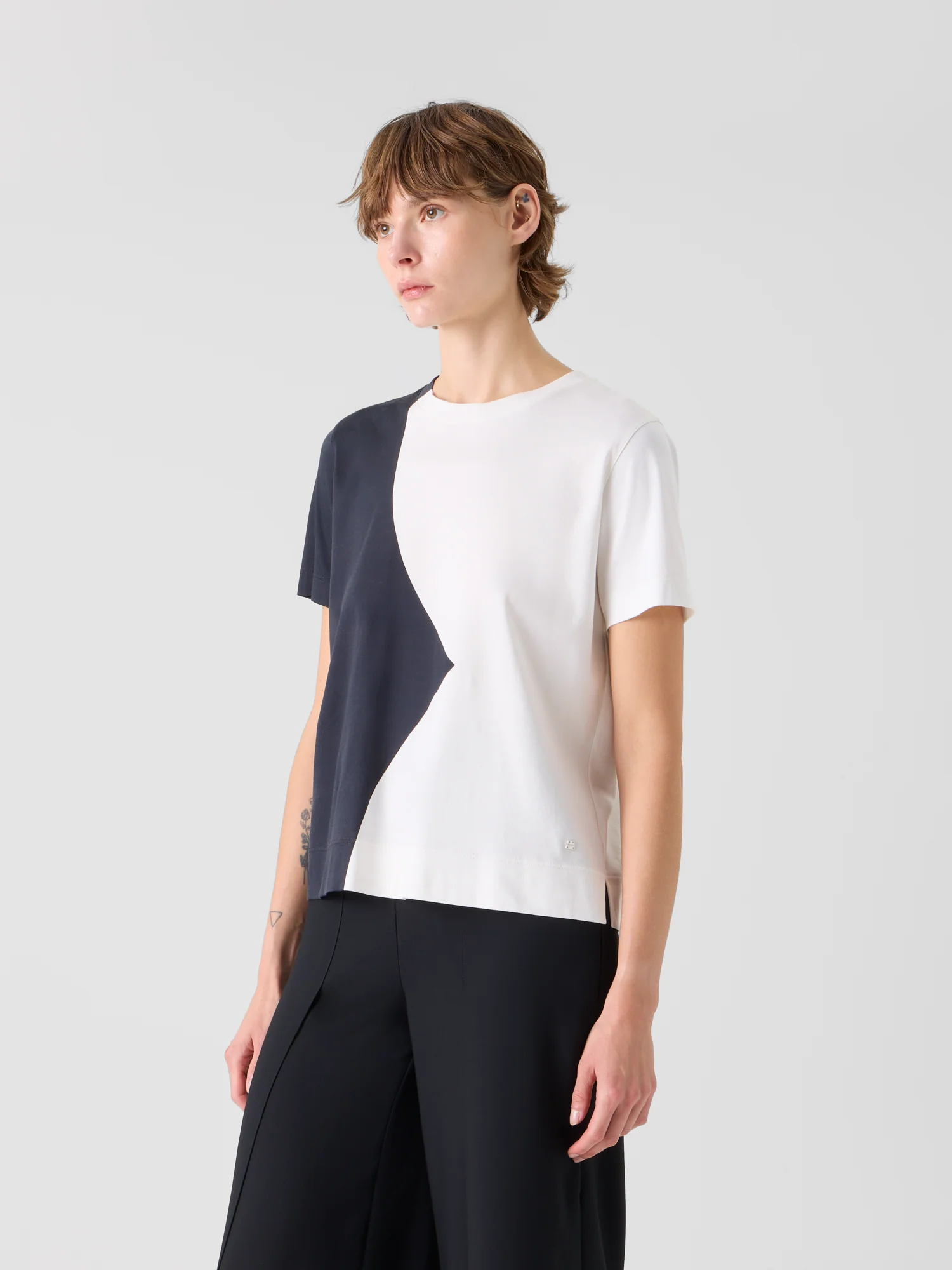Relaxed Cotton T-Shirt with Cloud Print - Image 3