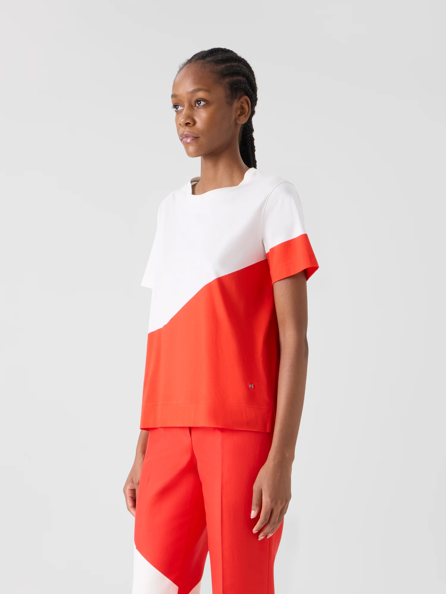 Relaxed Cotton T-Shirt with Polygon Print - Image 3