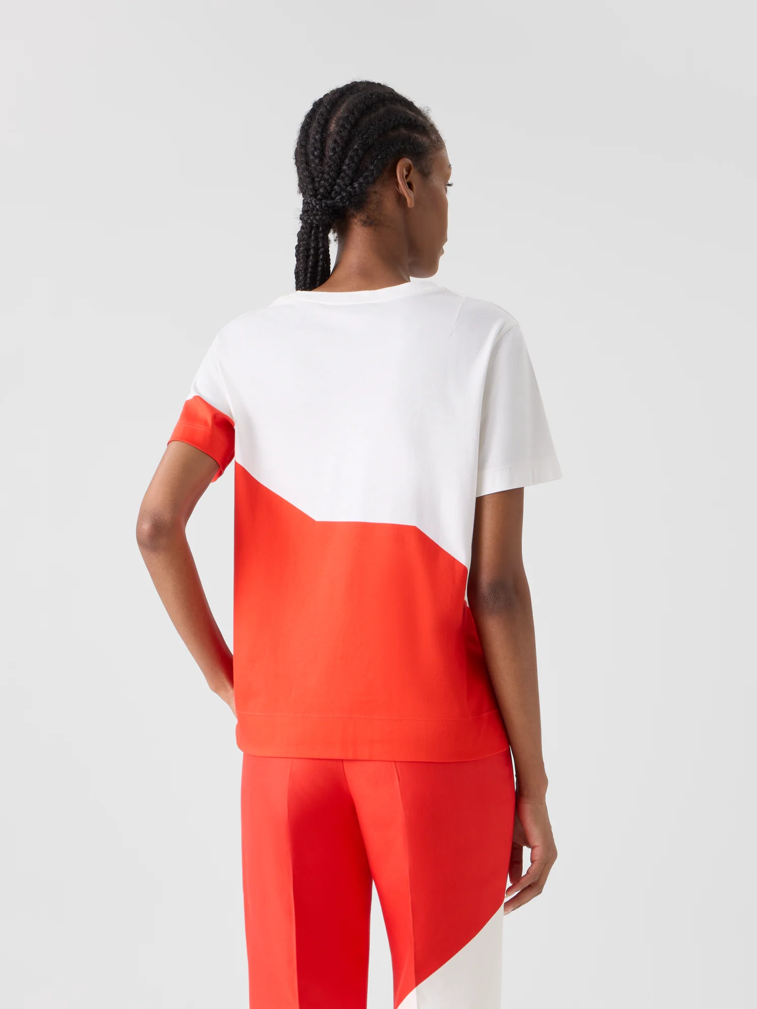 Relaxed Cotton T-Shirt with Polygon Print - Image 5