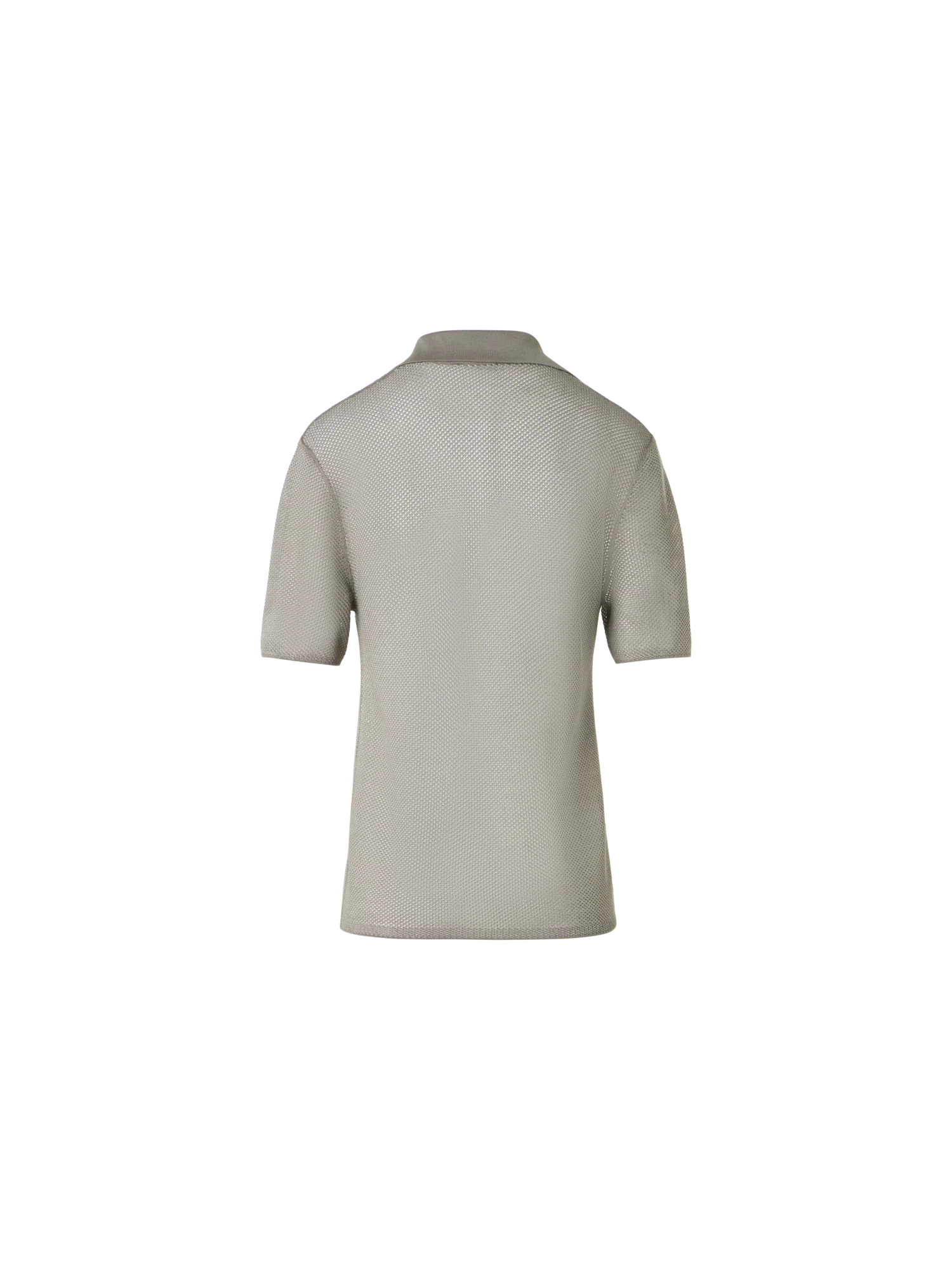 Relaxed Fit Two Tone Grid Silk Polo Sweater - Image 5